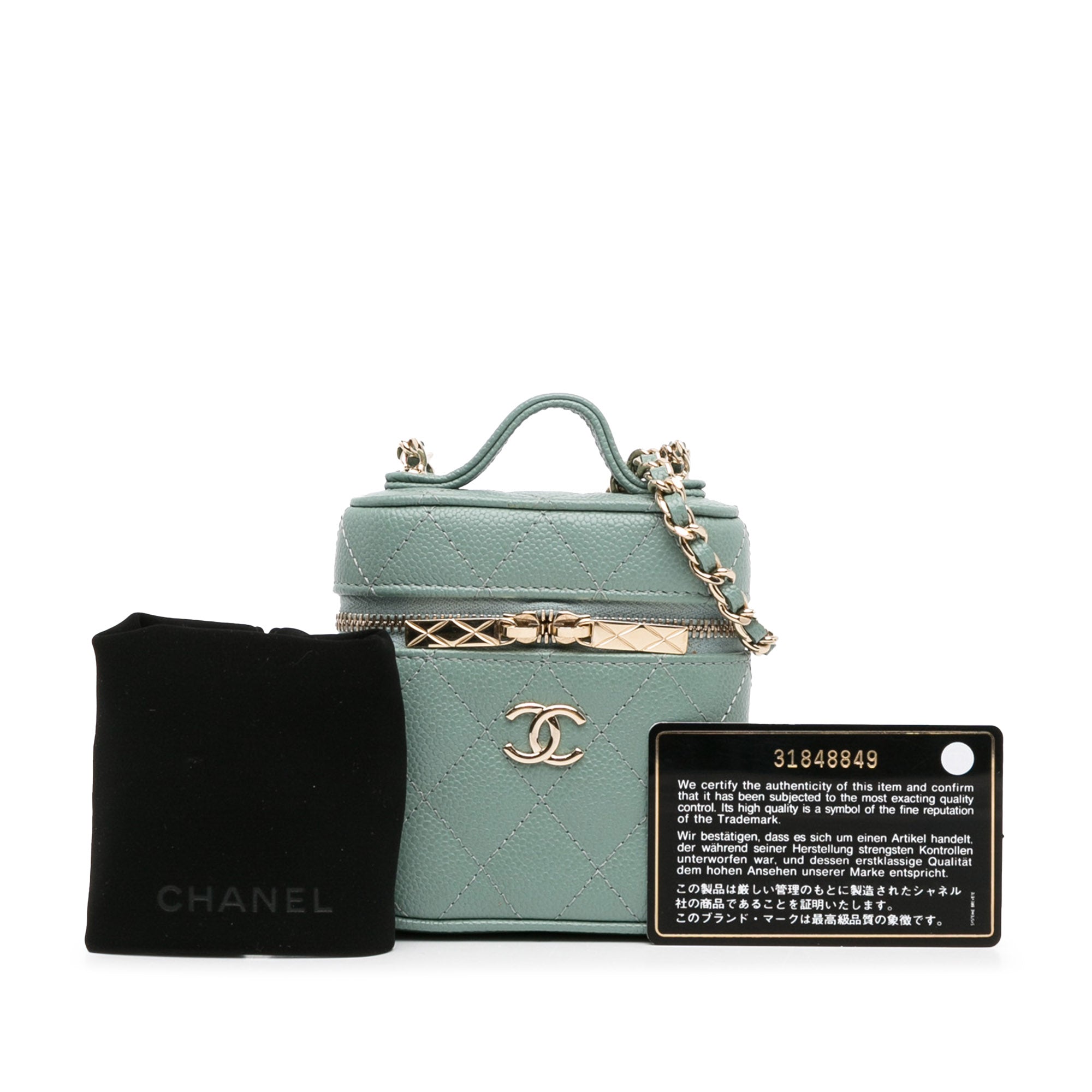 Chanel Mini Caviar Handle with Care Vanity Case - image 13