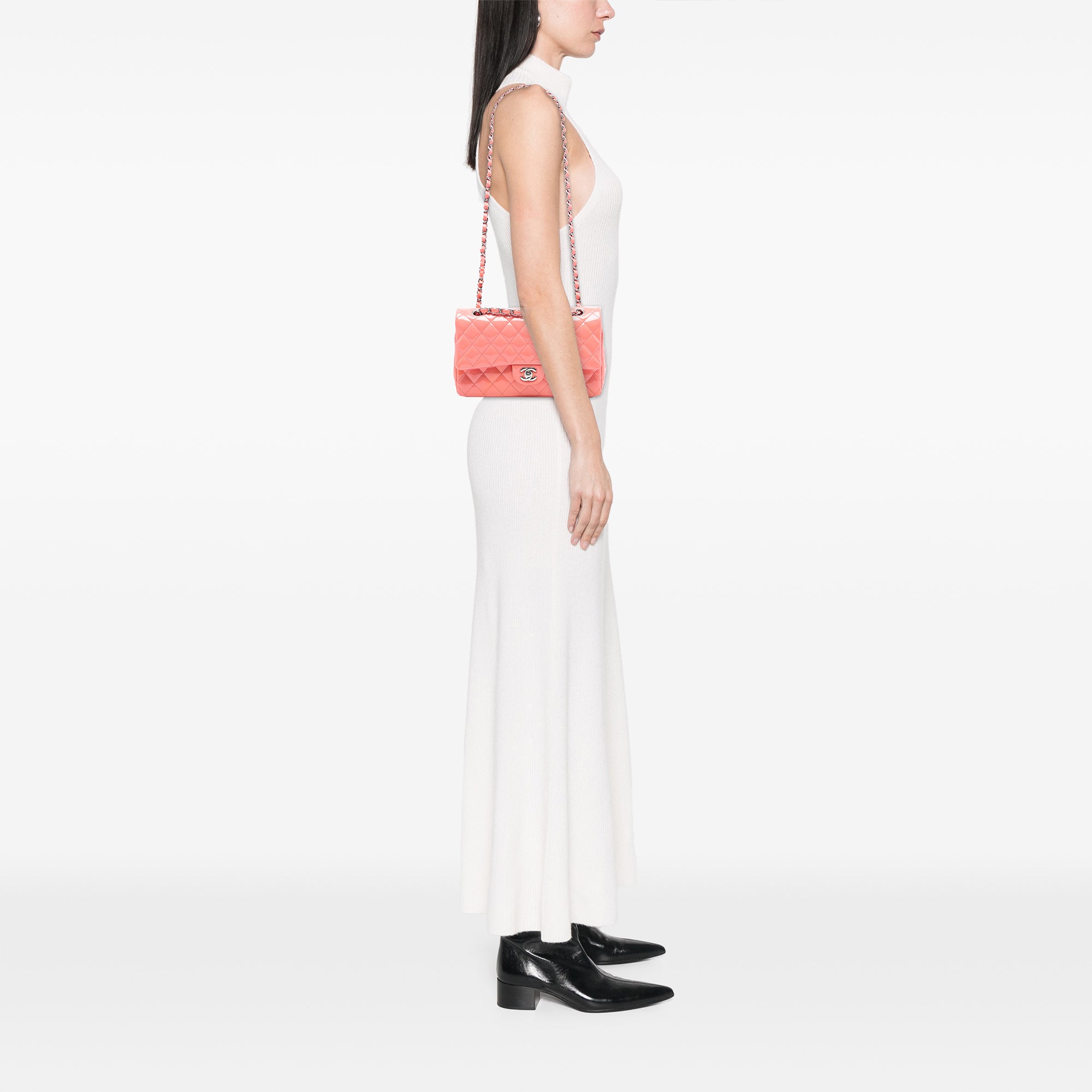 Chanel Medium Classic Patent Double Flap - image 7