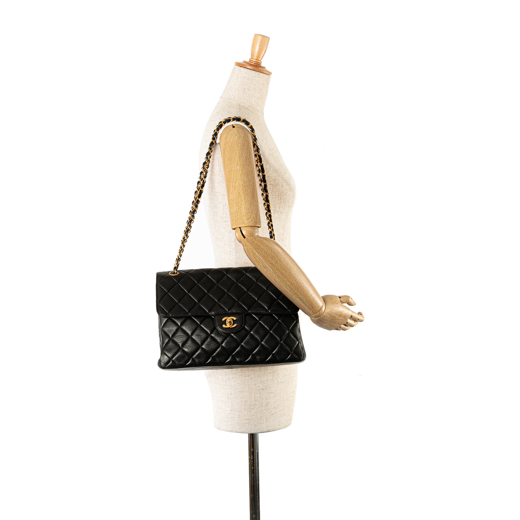 Chanel Jumbo Quilted Lambskin Double Sided Flap - image 13