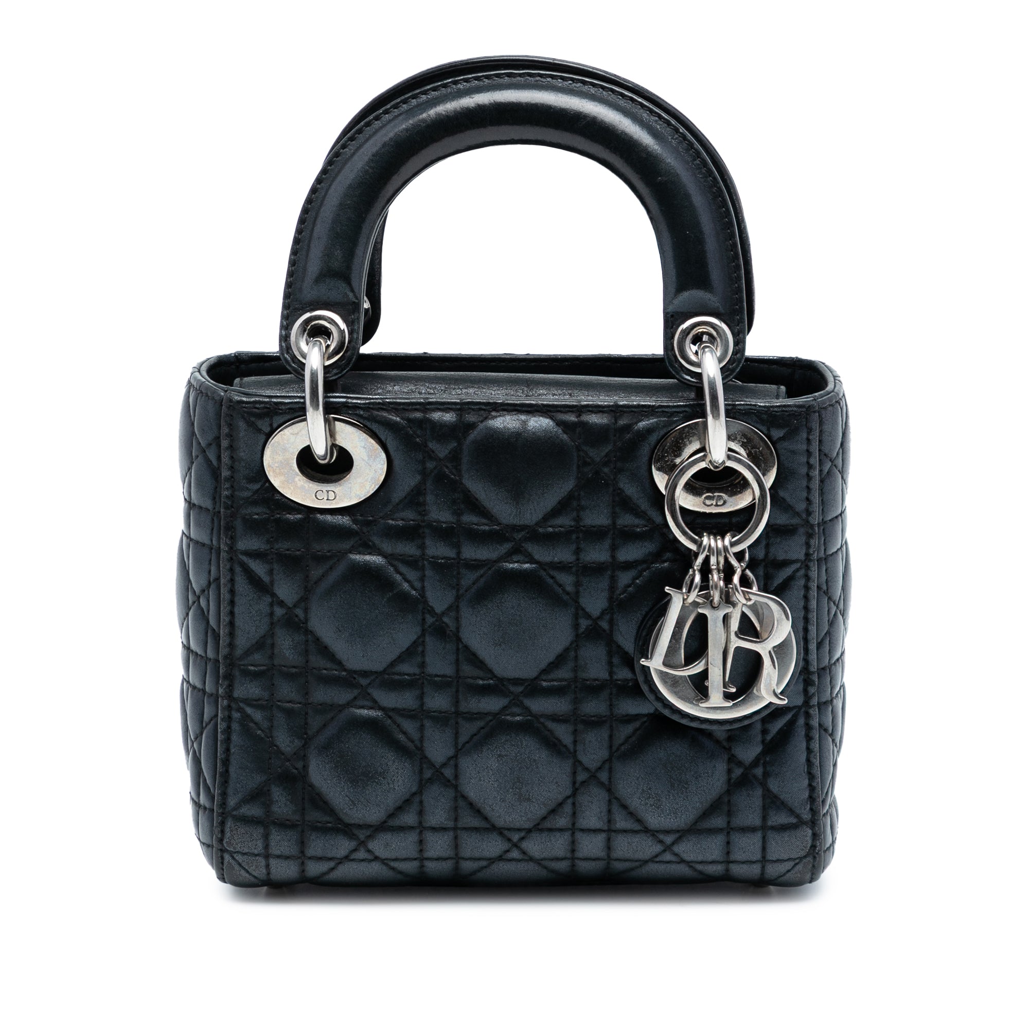 Dior Mini Iridescent Lambskin Cannage Lady Dior - image 1