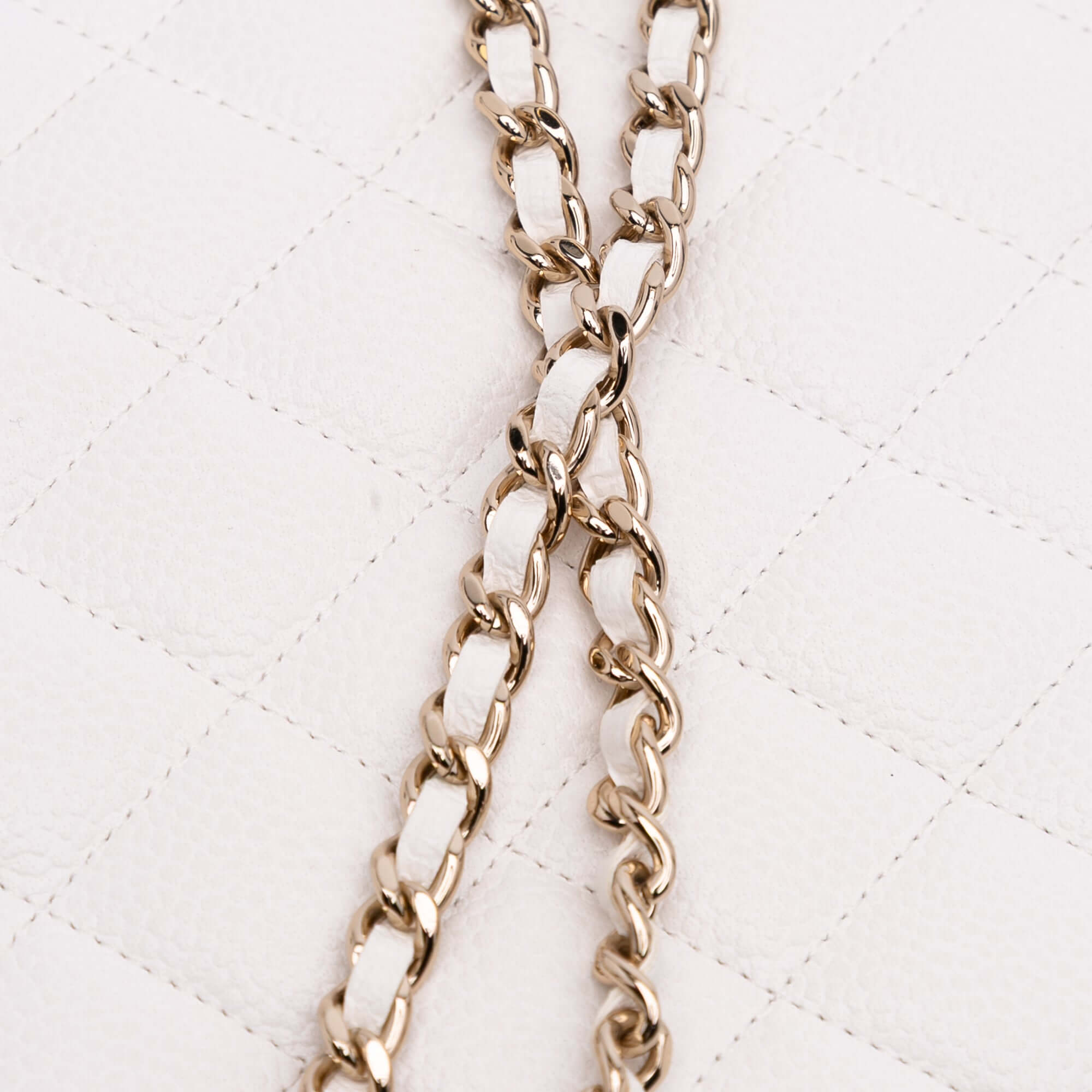 Chanel Mini Quilted Caviar Cut Out Evening Tot