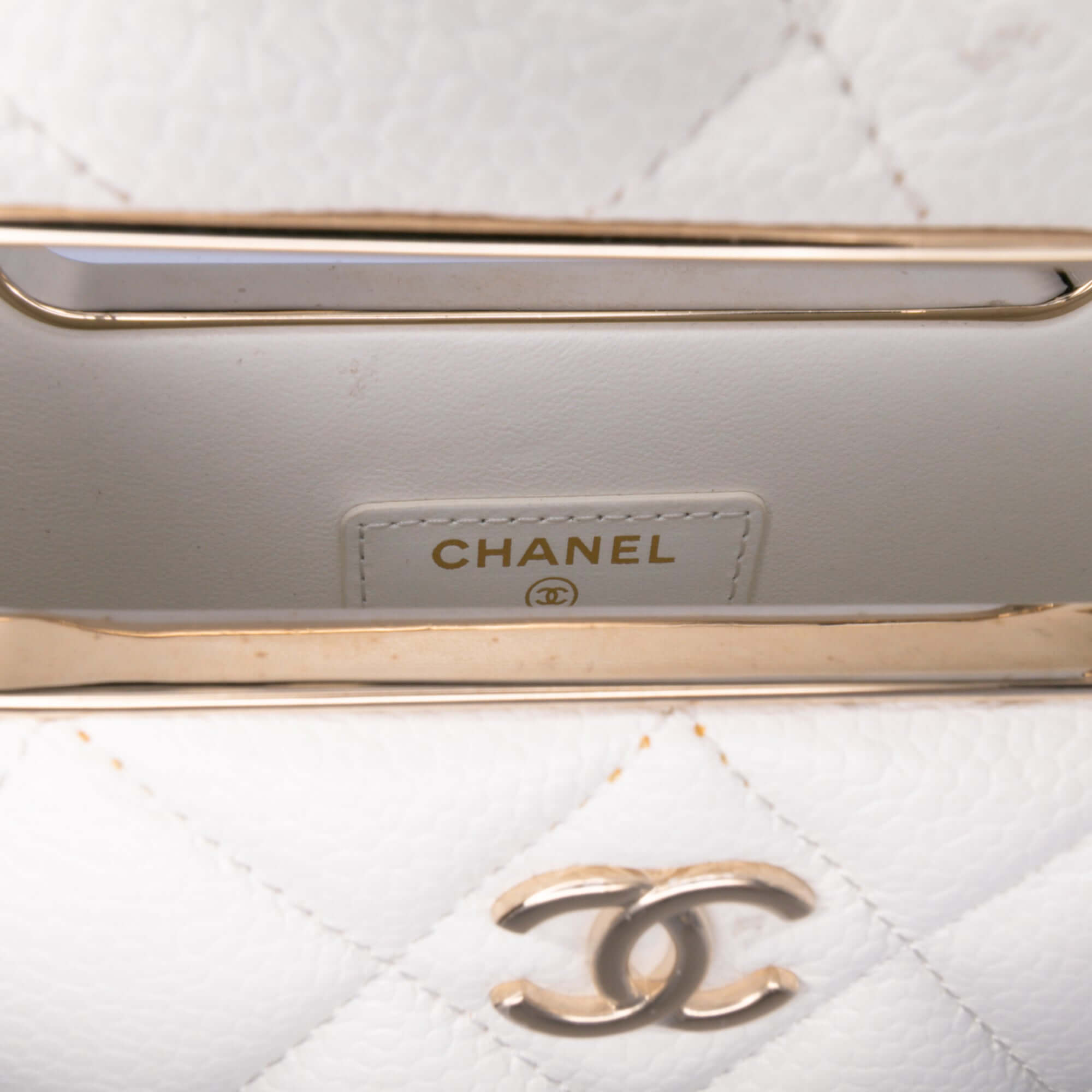 Chanel Mini Quilted Caviar Cut Out Evening Tot