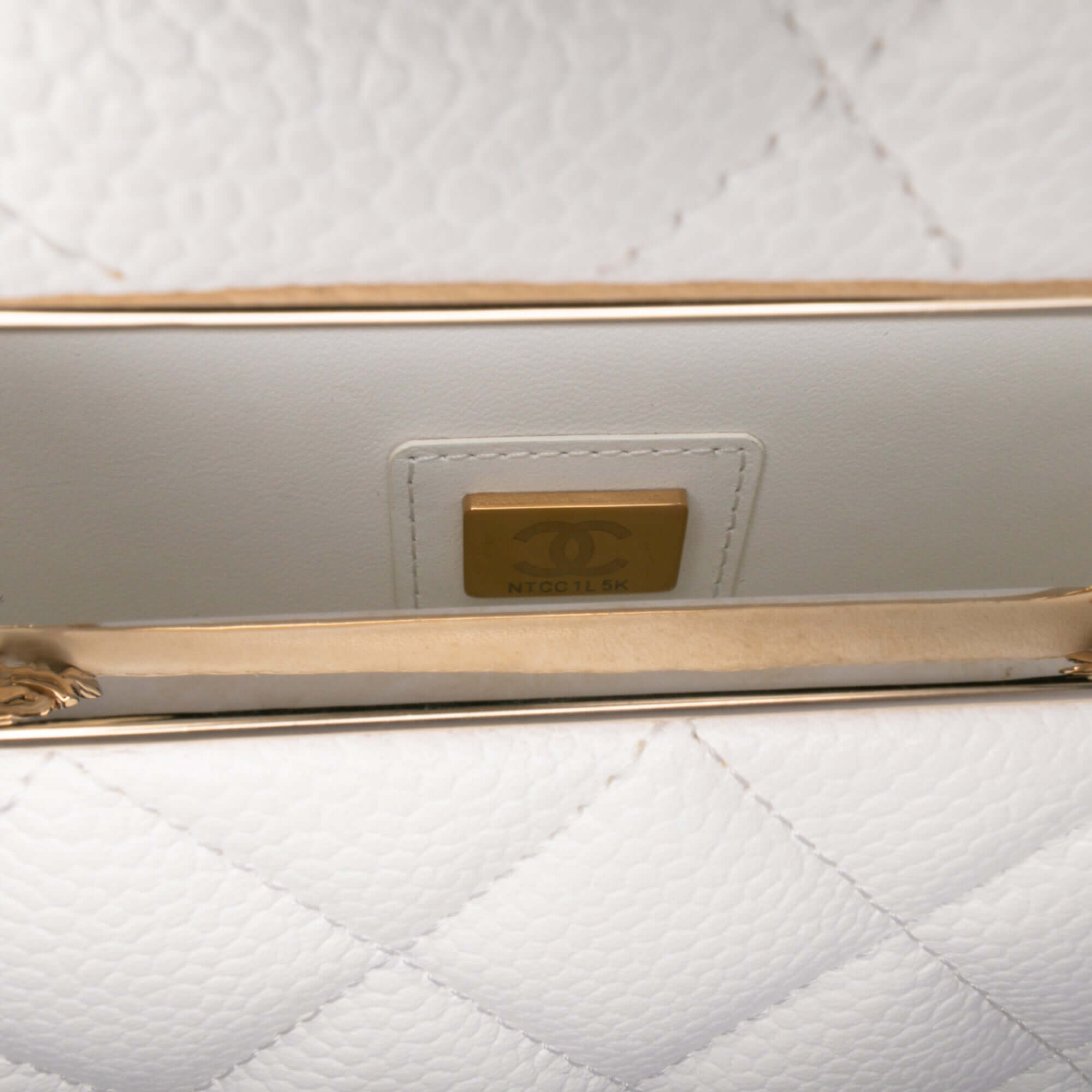 Chanel Mini Quilted Caviar Cut Out Evening Tot