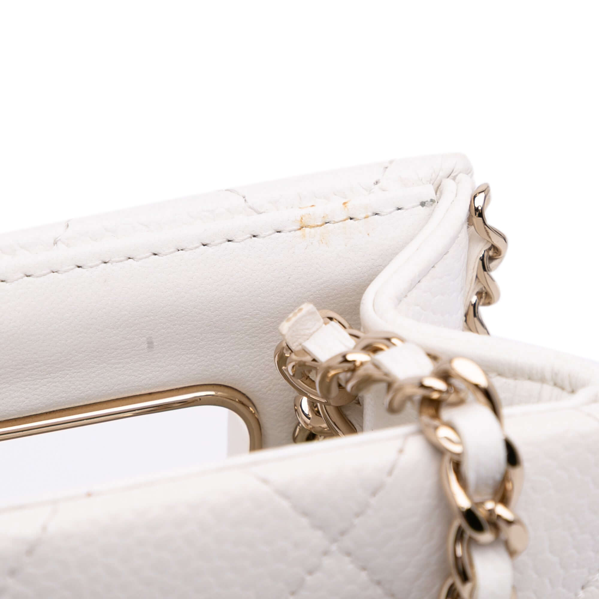 Chanel Mini Quilted Caviar Cut Out Evening Tot