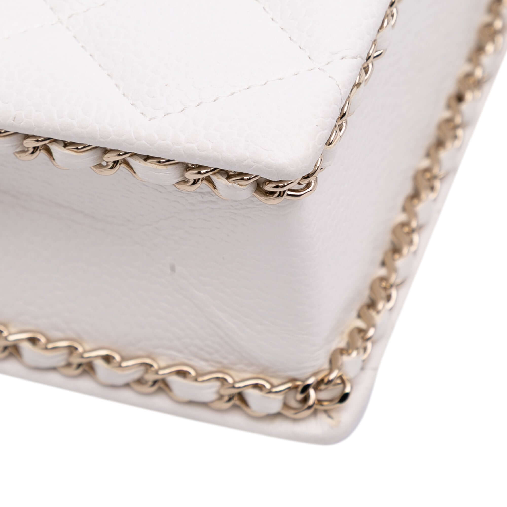 Chanel Mini Quilted Caviar Cut Out Evening Tot
