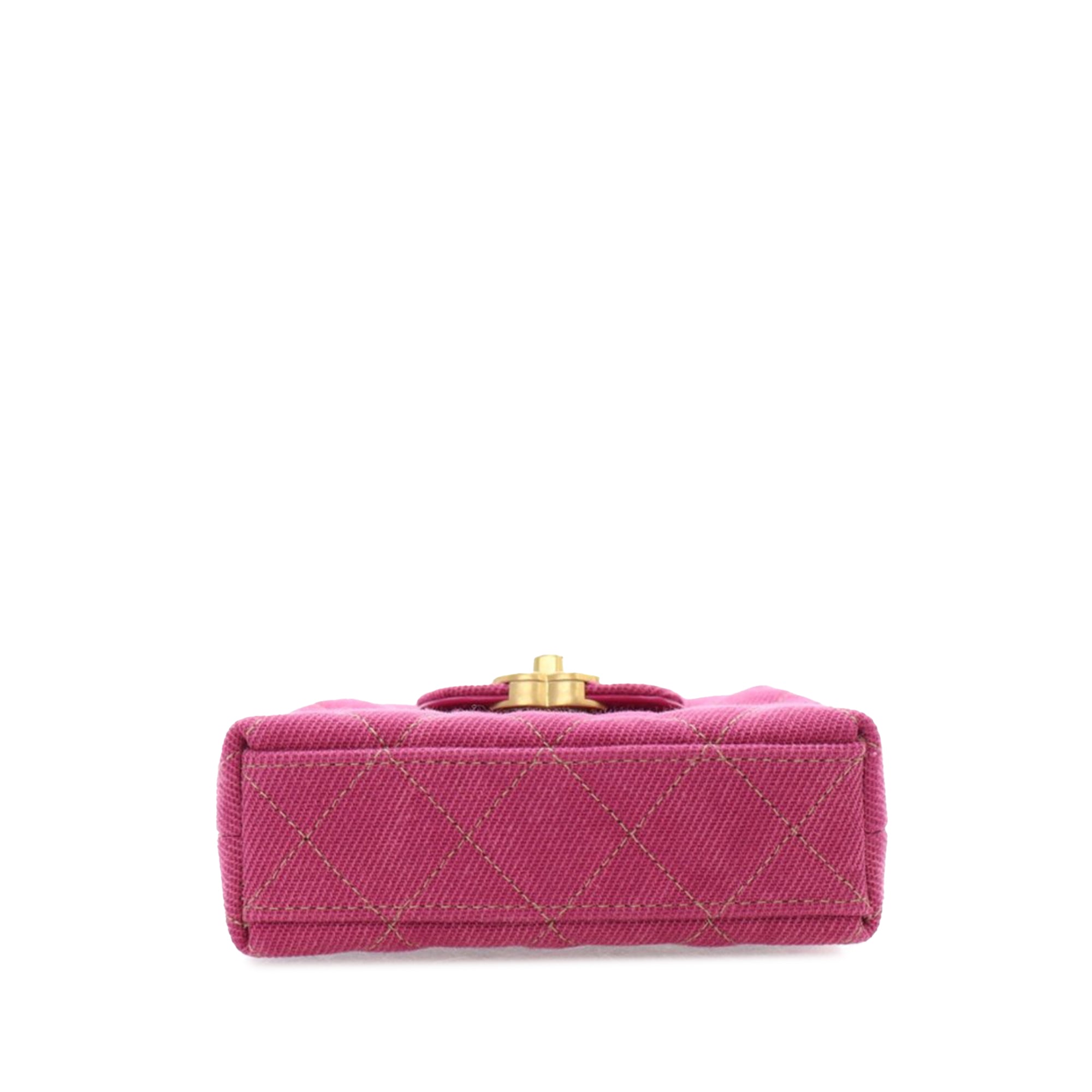 Chanel Nano Quilted Denim Kelly Shopper Bag - image 3