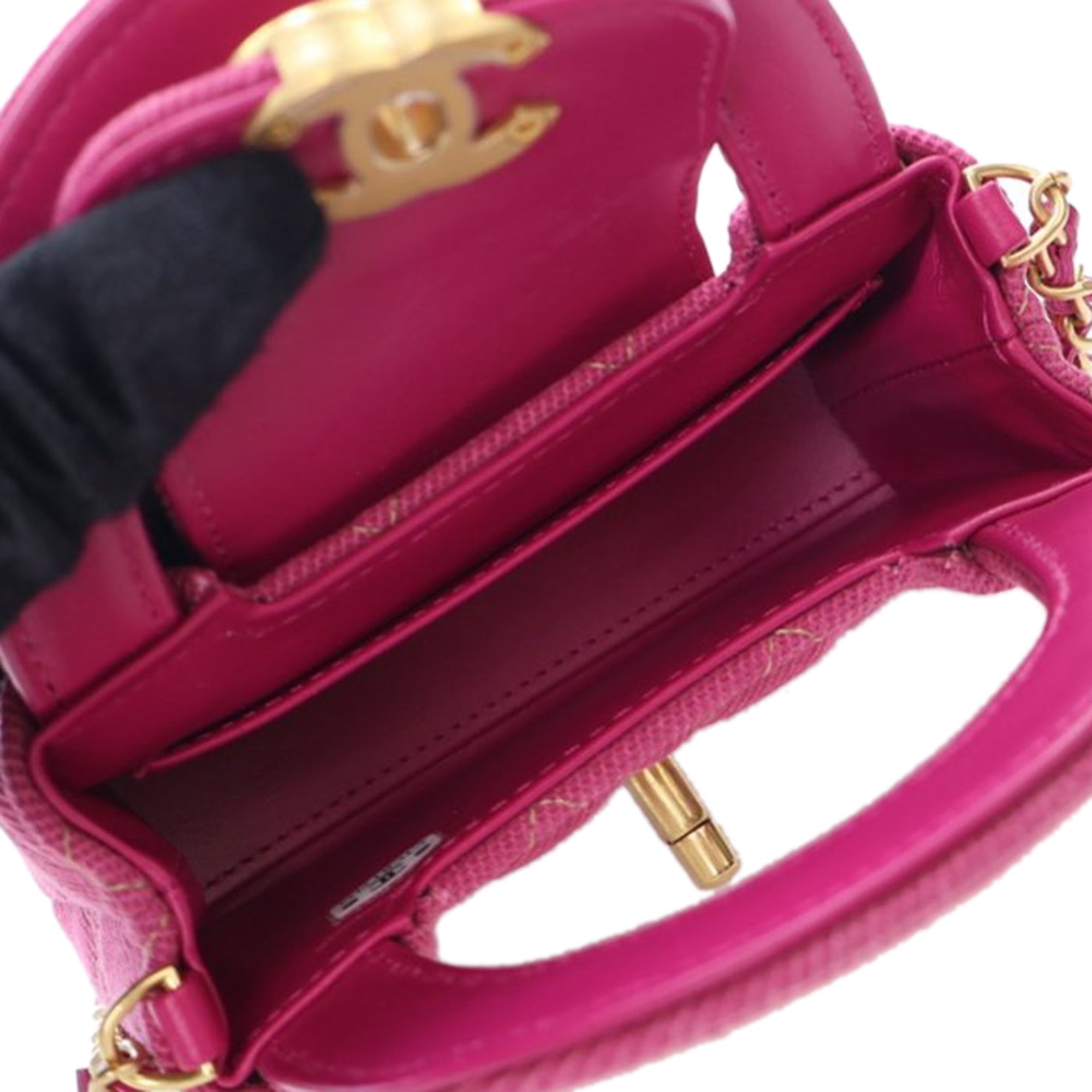 Chanel Nano Quilted Denim Kelly Shopper Bag - image 4