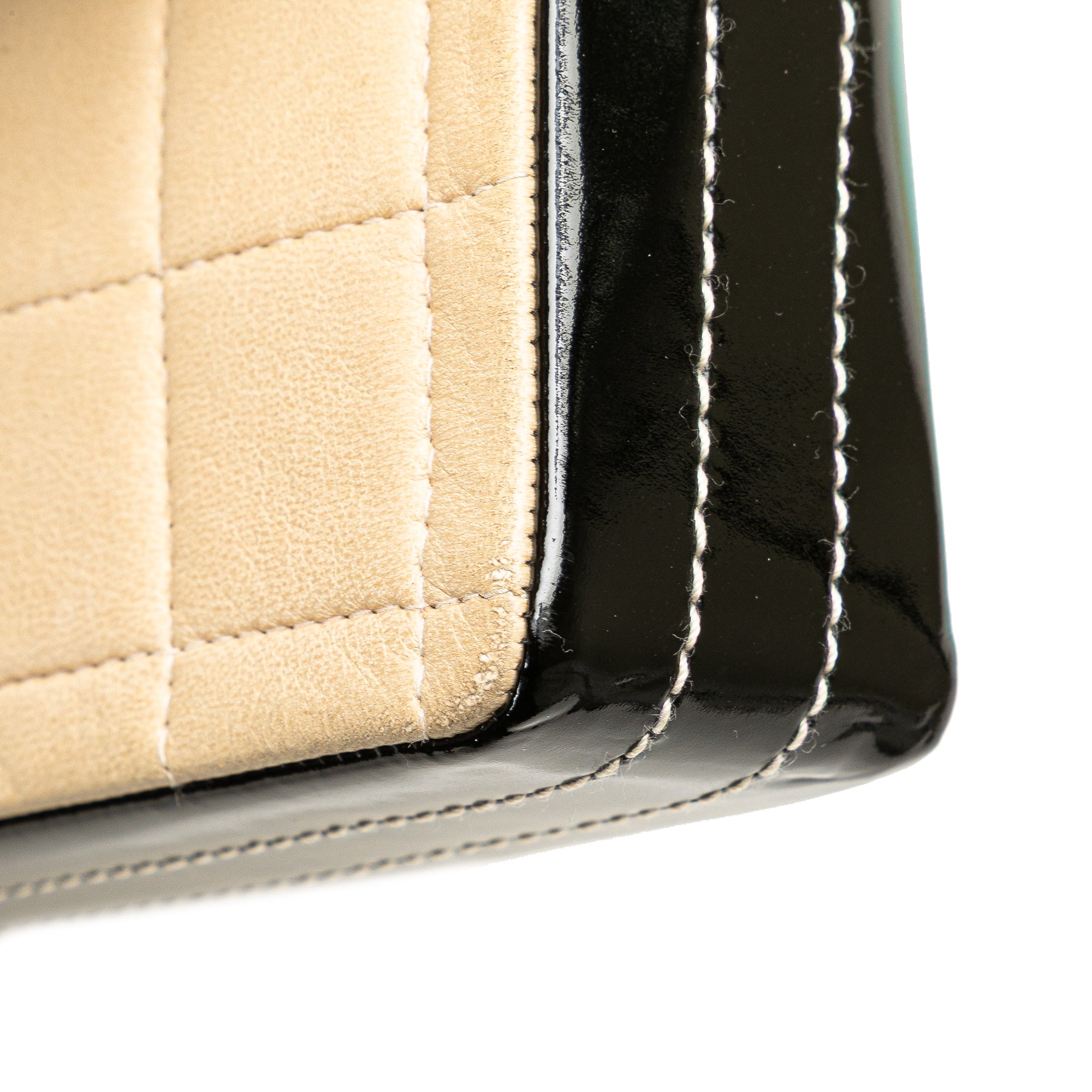 Chanel CC Chocolate Bar Lambskin and Patent East West Flap - image 8