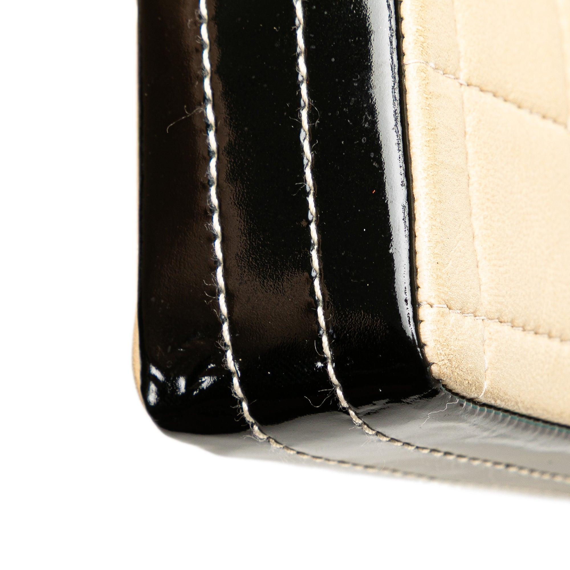Chanel CC Chocolate Bar Lambskin and Patent East West Flap - image 9