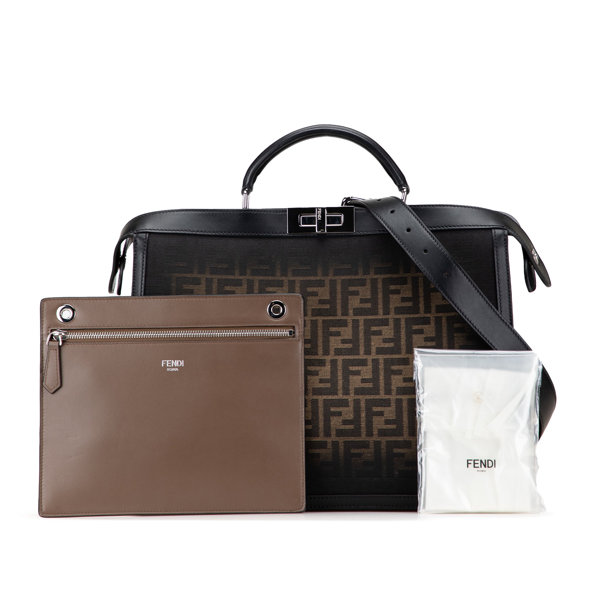 Fendi Medium Zucca Peekaboo ISeeU Briefcase - image 10