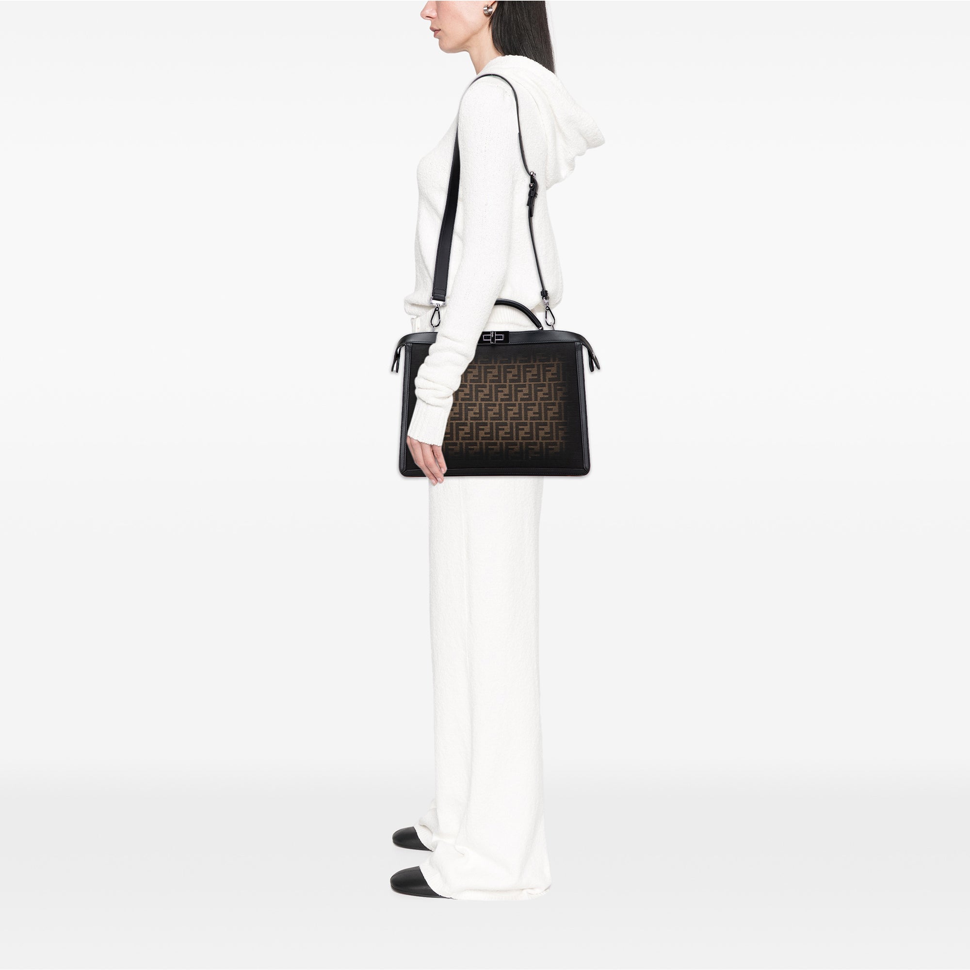Fendi Medium Zucca Peekaboo ISeeU Briefcase - image 9