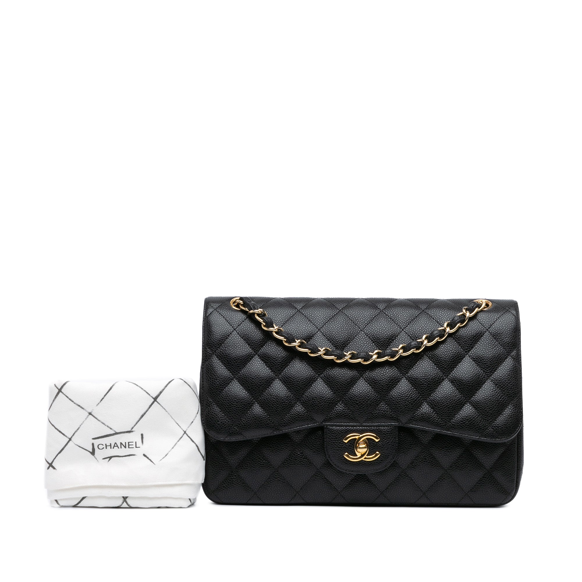 Chanel Jumbo Classic Caviar Double Flap - image 10