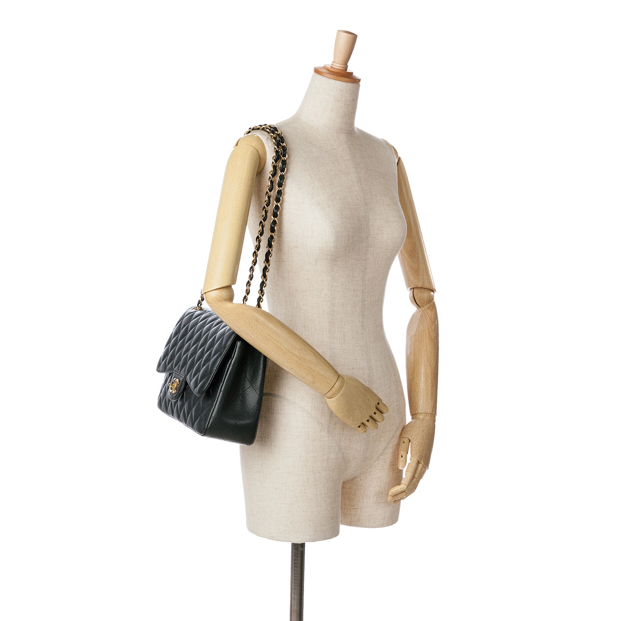 Chanel Jumbo Classic Caviar Double Flap - image 9