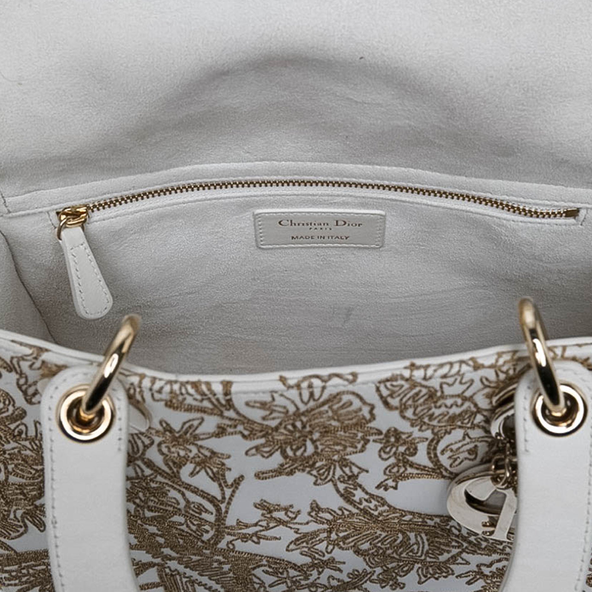 Dior Medium Calfskin Embroidered Jardin D Hiver Lady Dior - image 4