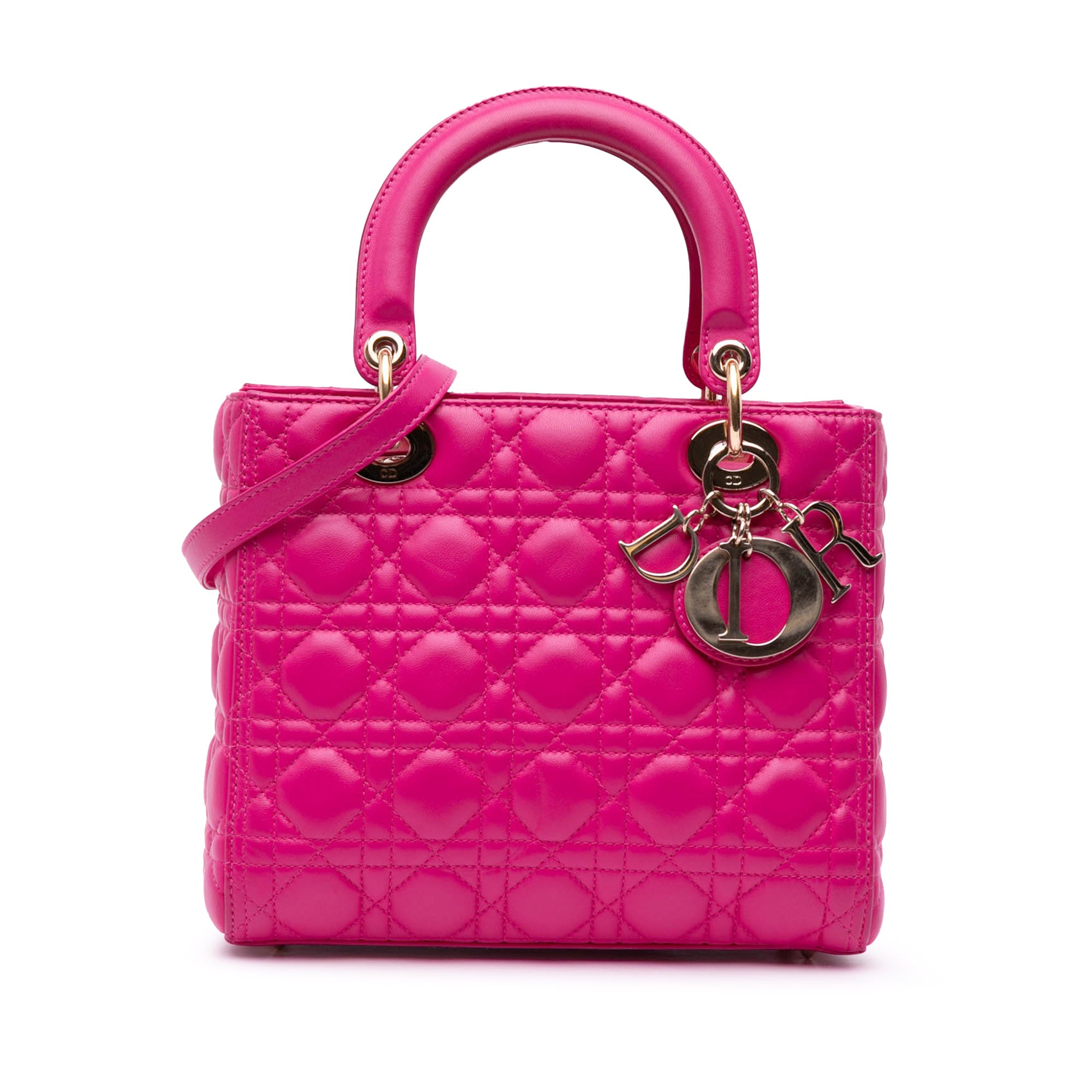 Dior Medium Lambskin Cannage Lady Dior - image 1