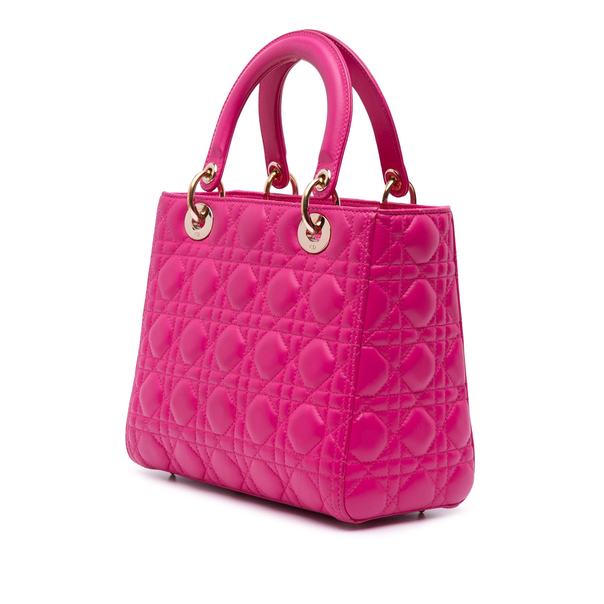 Dior Medium Lambskin Cannage Lady Dior - image 2