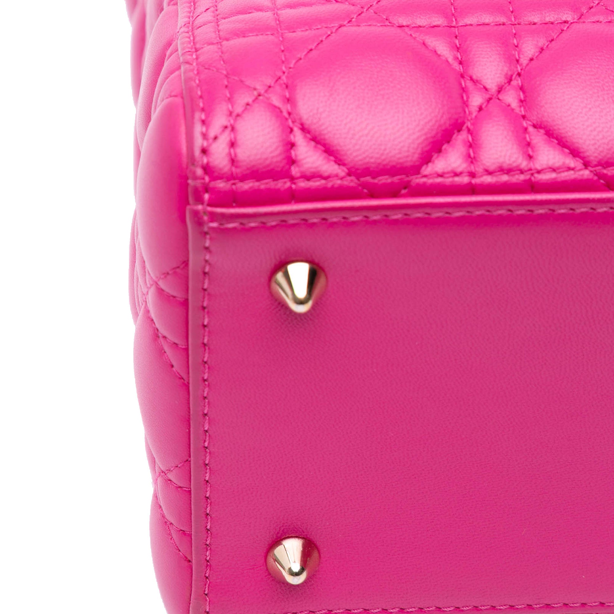 Dior Medium Lambskin Cannage Lady Dior - image 8