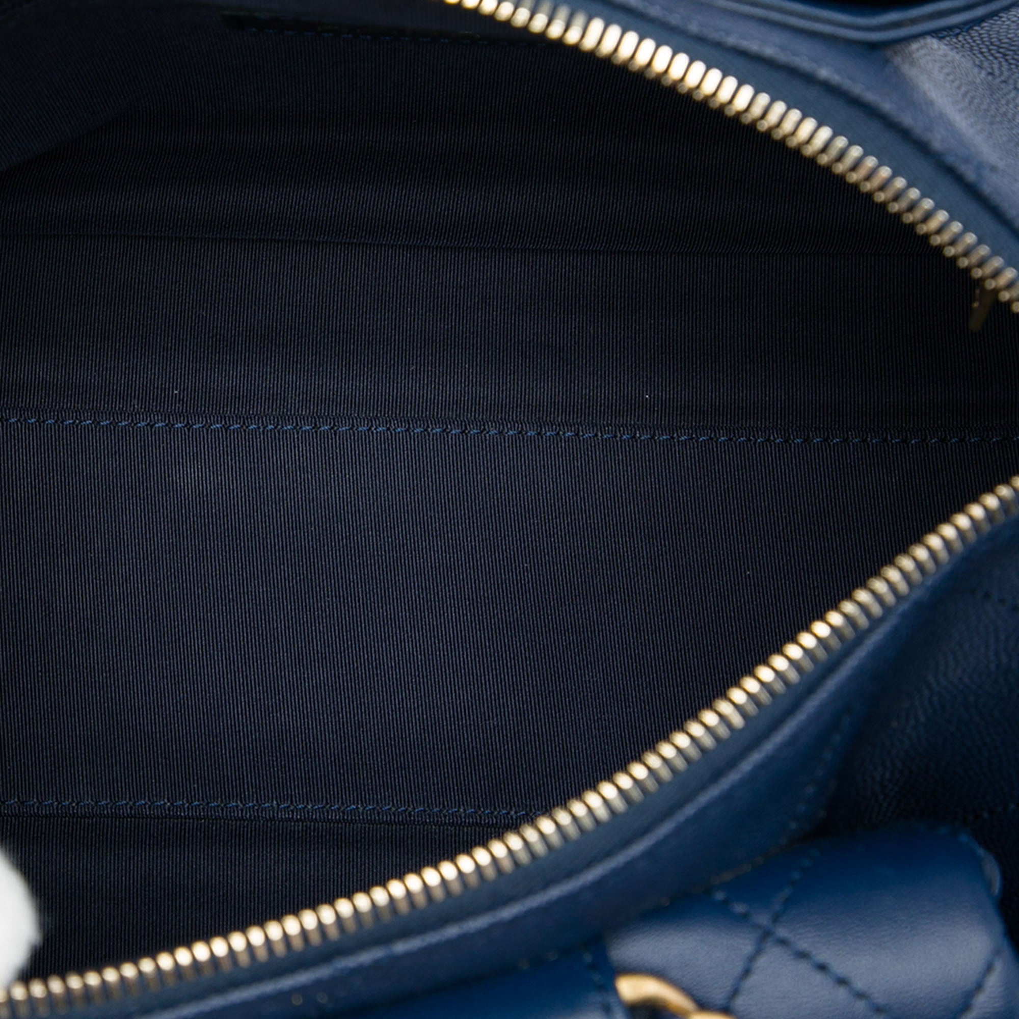 Chanel Small Quilted Caviar and Lambskin In The Loop Bowling Bag - image 4