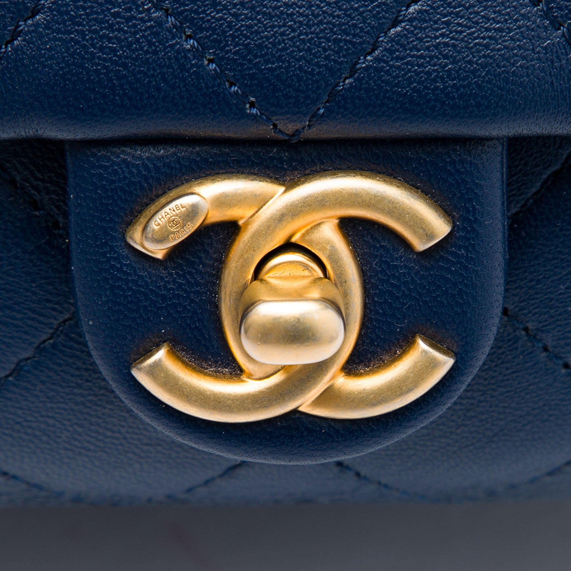 Chanel Small Quilted Caviar and Lambskin In The Loop Bowling Bag - image 5