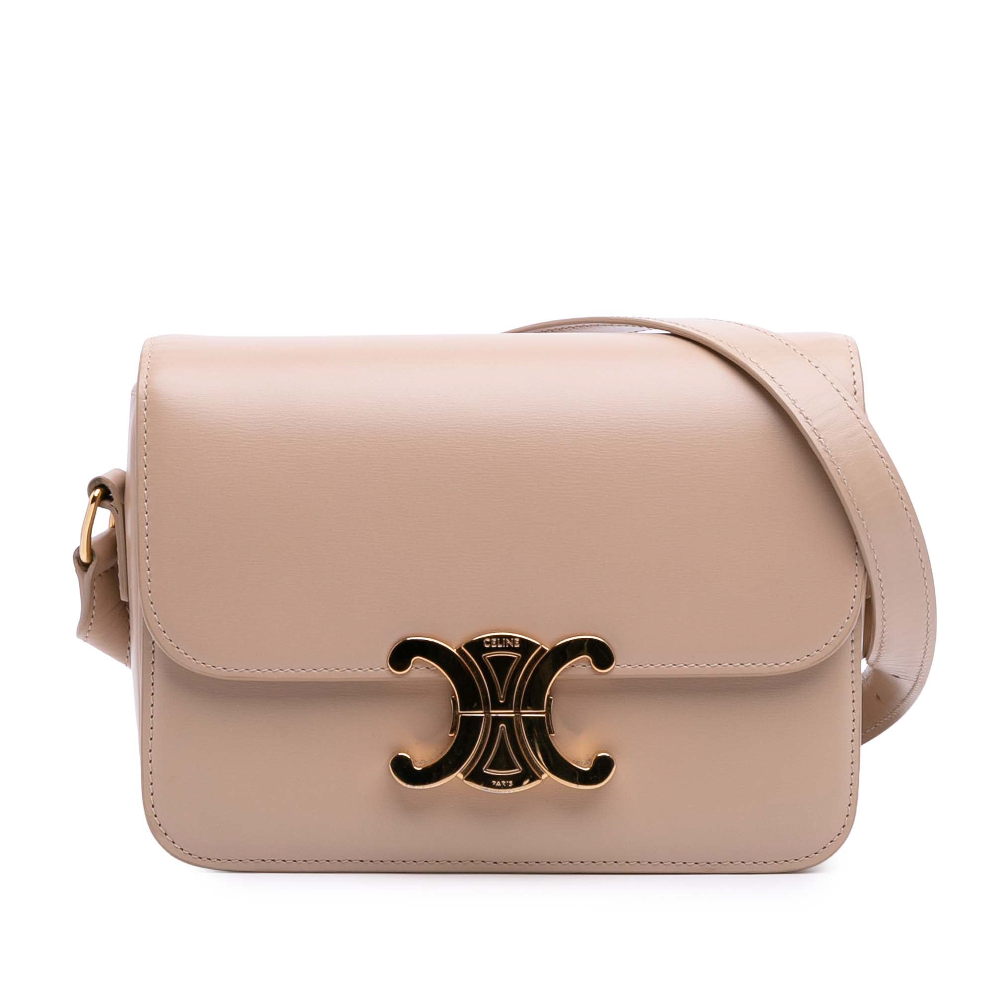 Celine Teen Shiny Calfskin Triomphe Crossbody - image 1