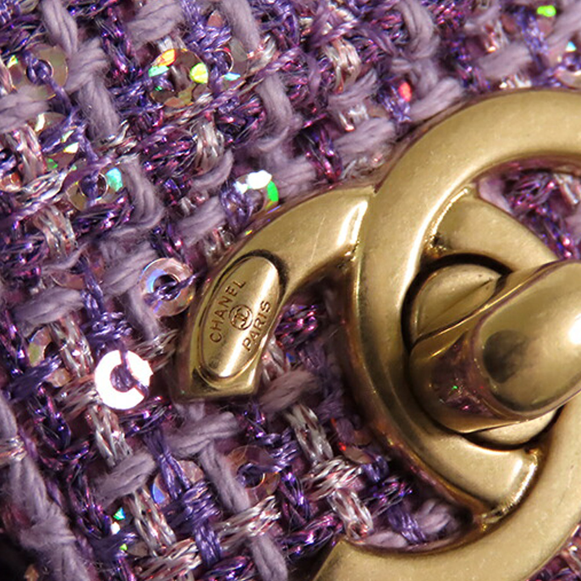 Chanel CC Quilted Tweed Top Handle Flap - image 7