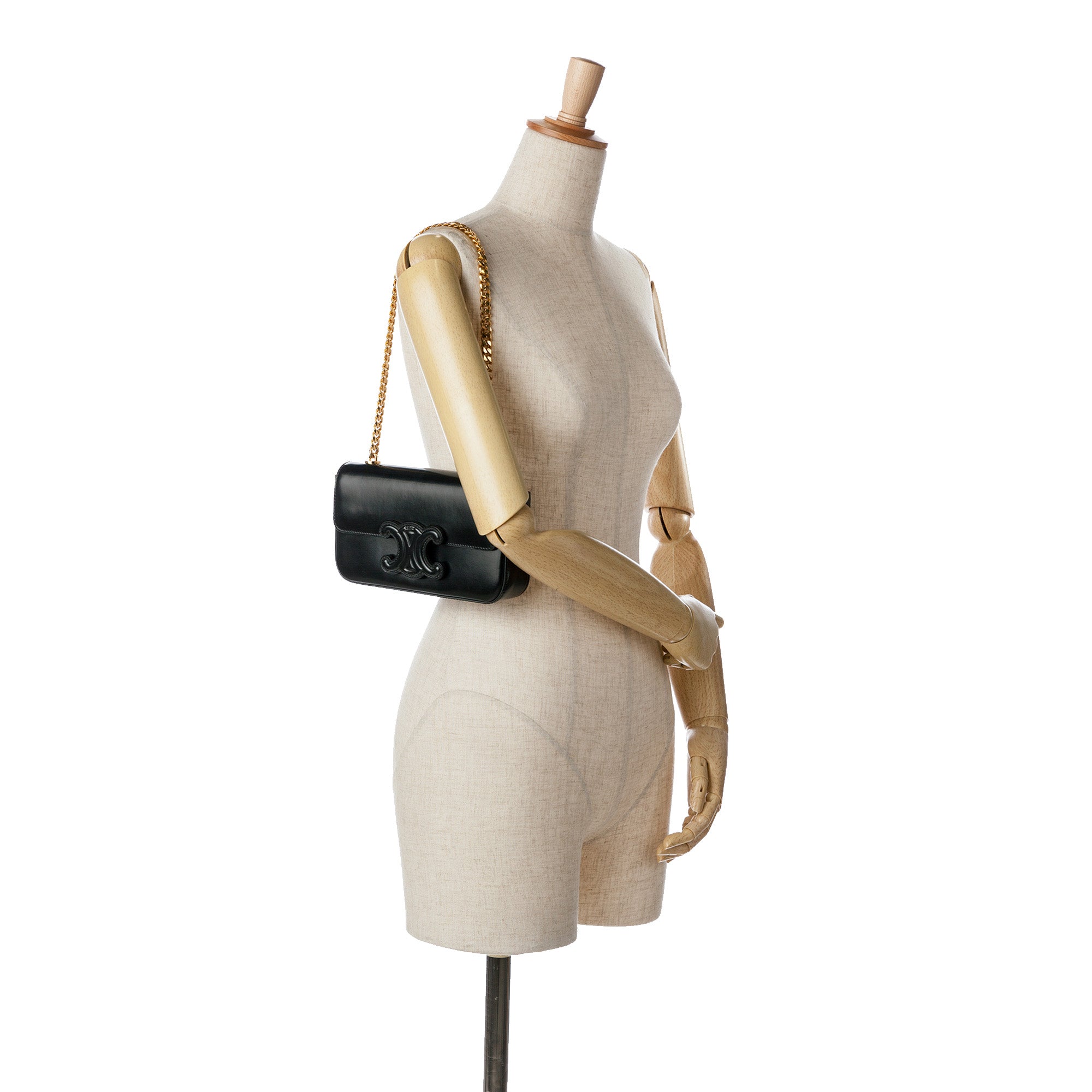 Celine Smooth Calfskin Cuir Triomphe Chain Shoulder Bag - image 8
