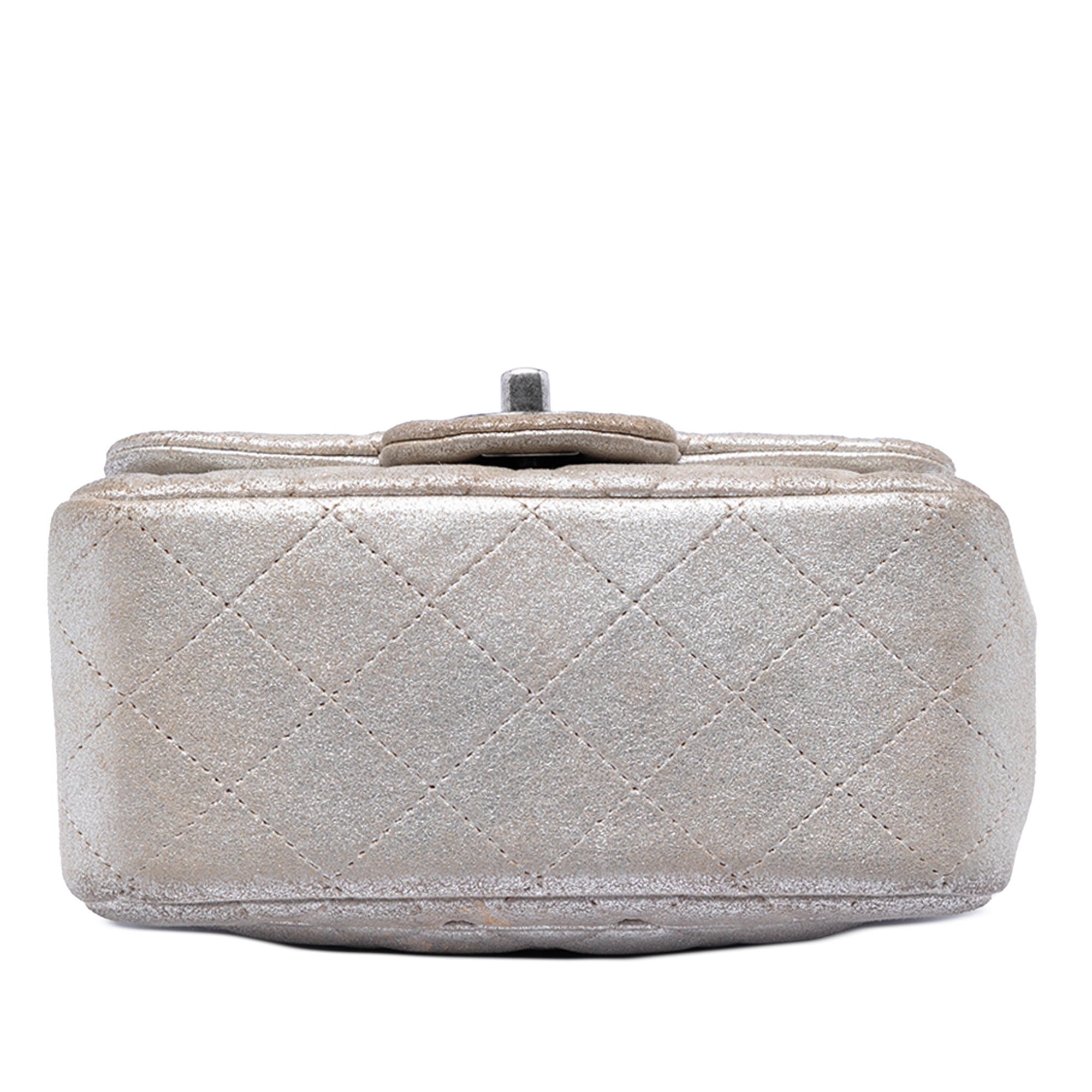 Chanel Mini Square Classic Metallic Lambskin Single Flap - image 3