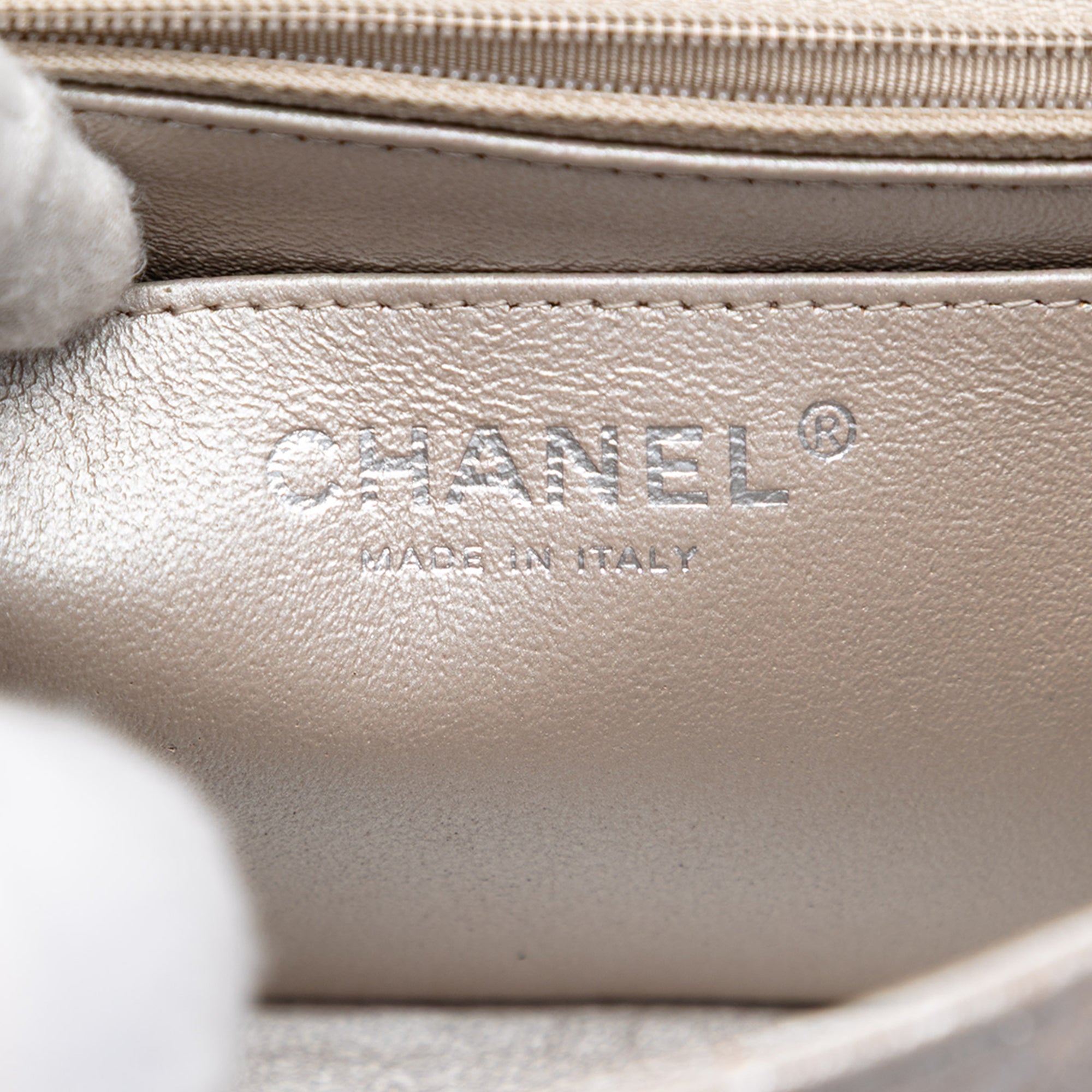 Chanel Mini Square Classic Metallic Lambskin Single Flap - image 5