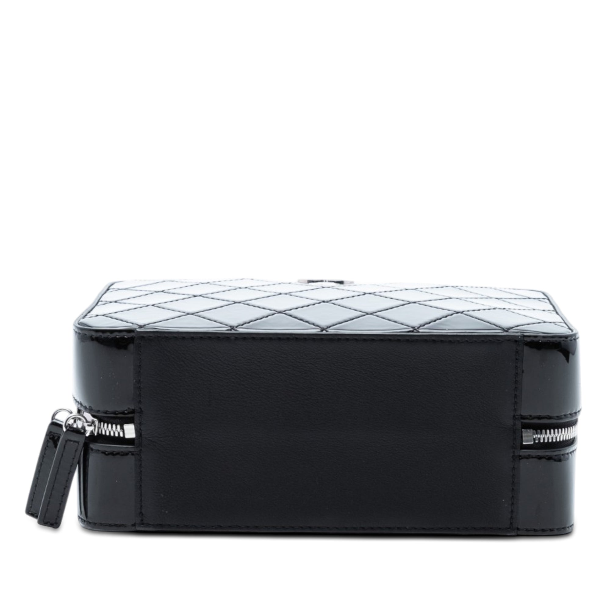 Chanel Small CC Quilted Patent Travel Kit Vanity Case - image 3