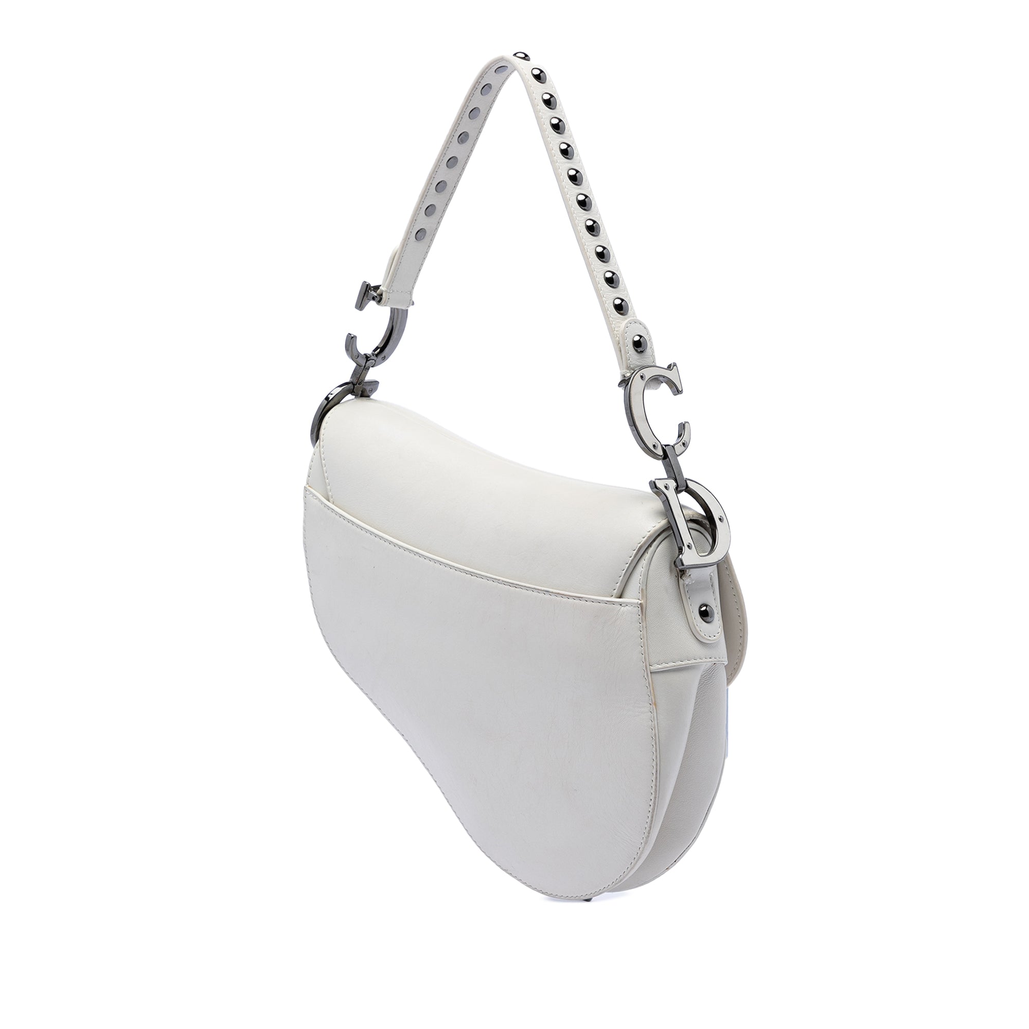 Dior Studded Leather Saddle Bag - image 2