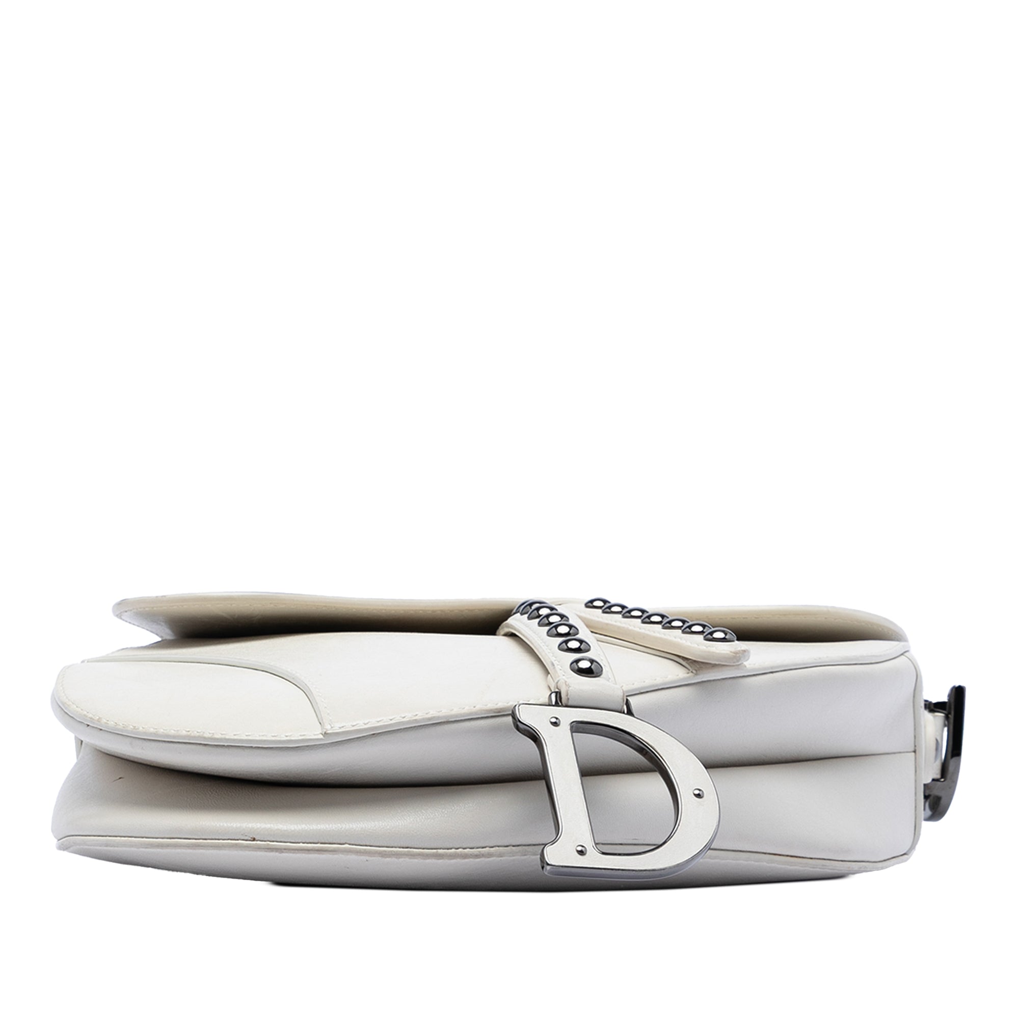 Dior Studded Leather Saddle Bag - image 3