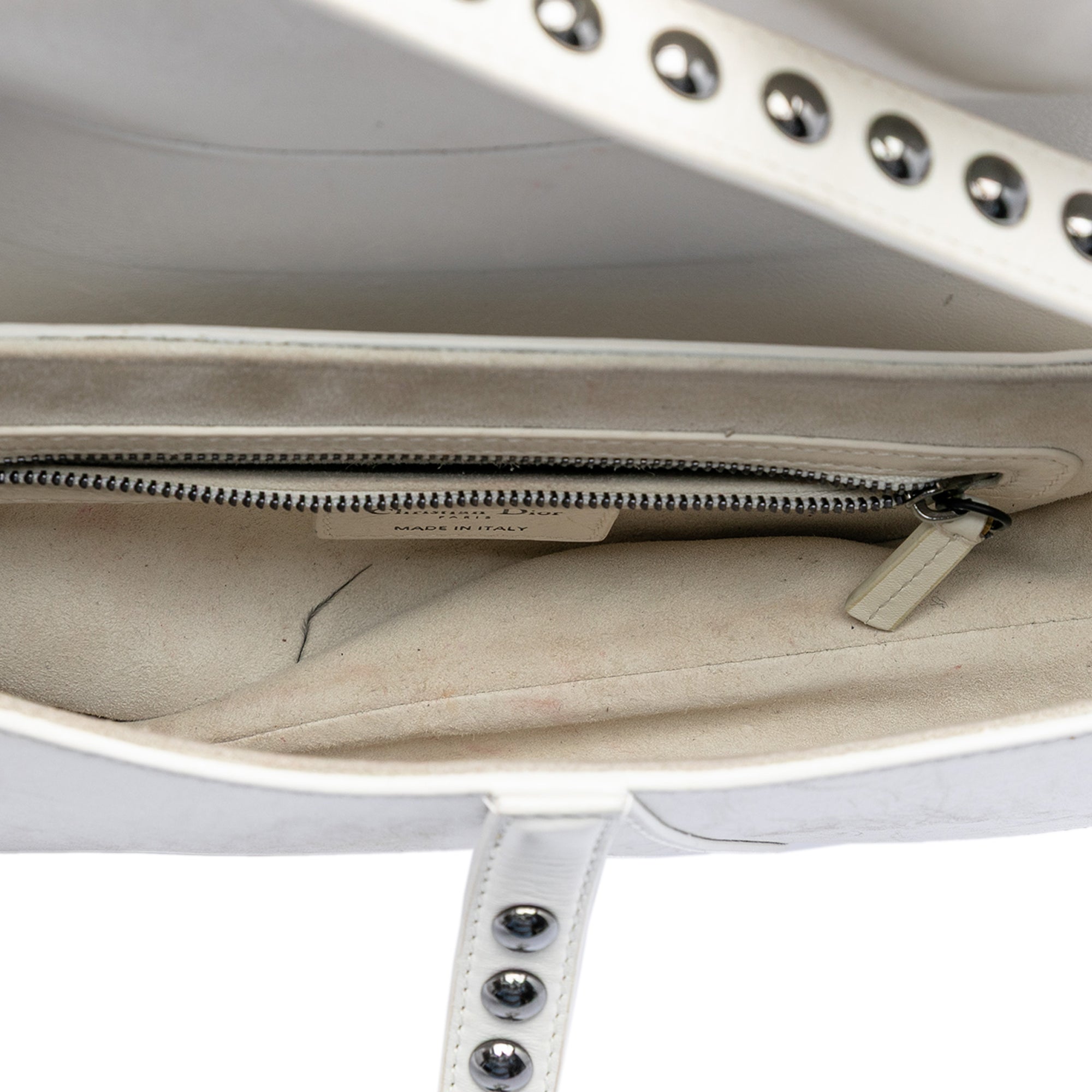 Dior Studded Leather Saddle Bag - image 4