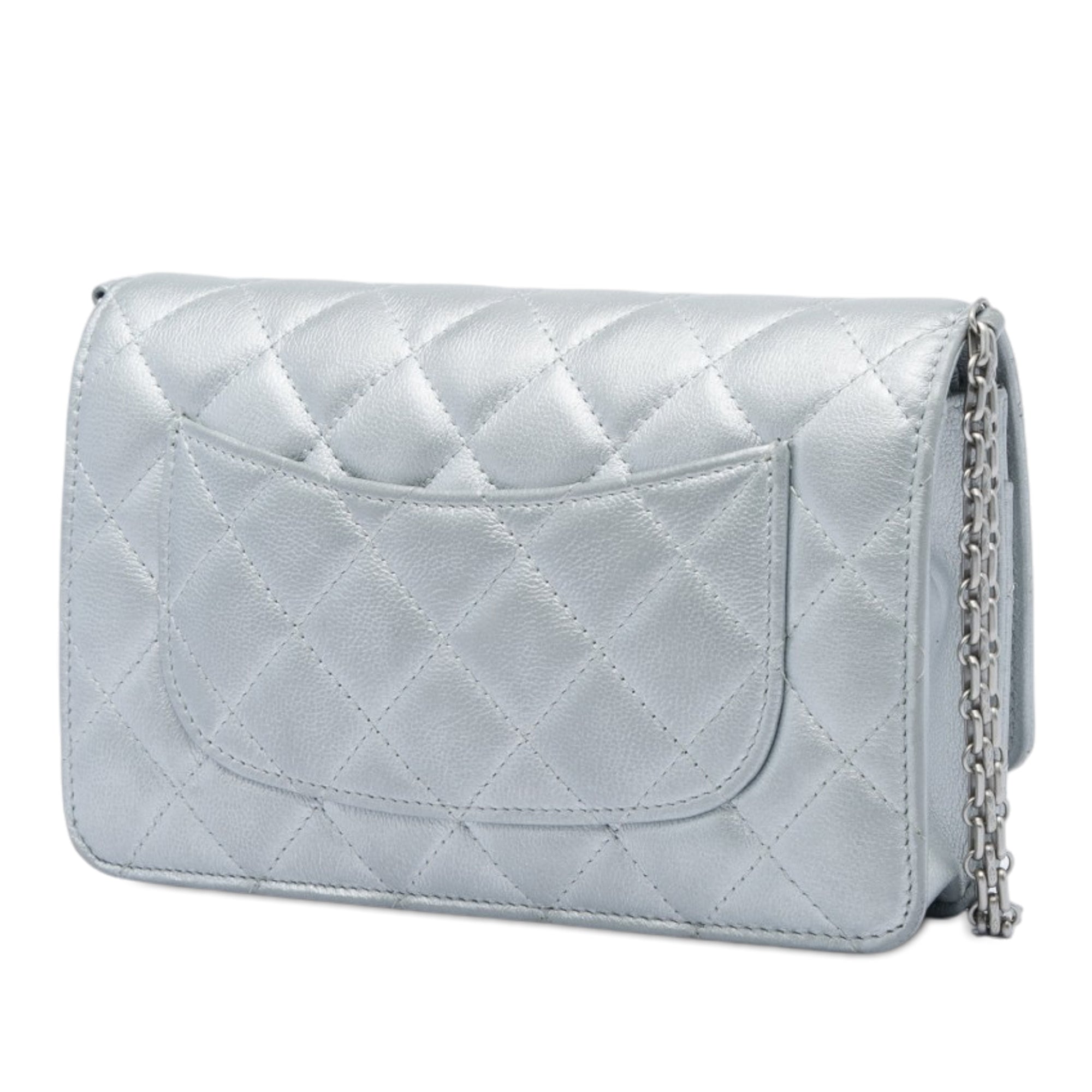 Chanel Reissue 2.55 Quilted Metallic Aged Calfskin Wallet on Chain - image 2