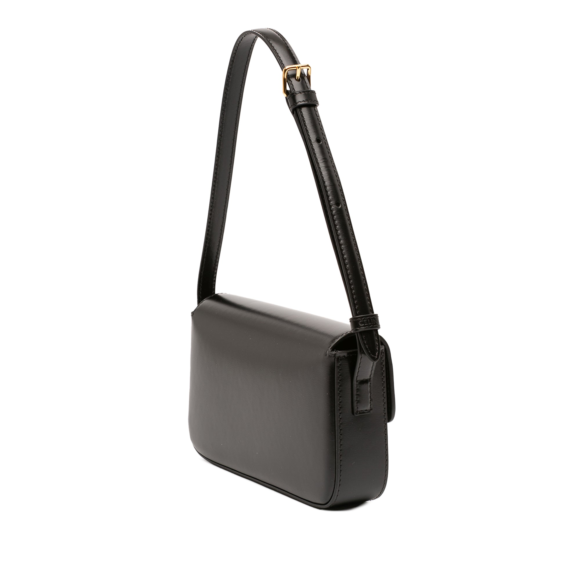 Celine Shiny Calfskin Triomphe Claude Shoulder Bag - image 2