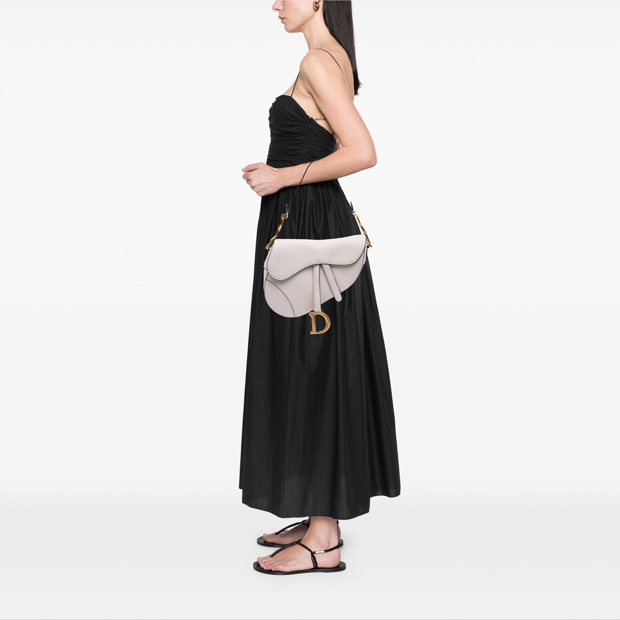 Dior Grained Calfskin Saddle Bag - image 8