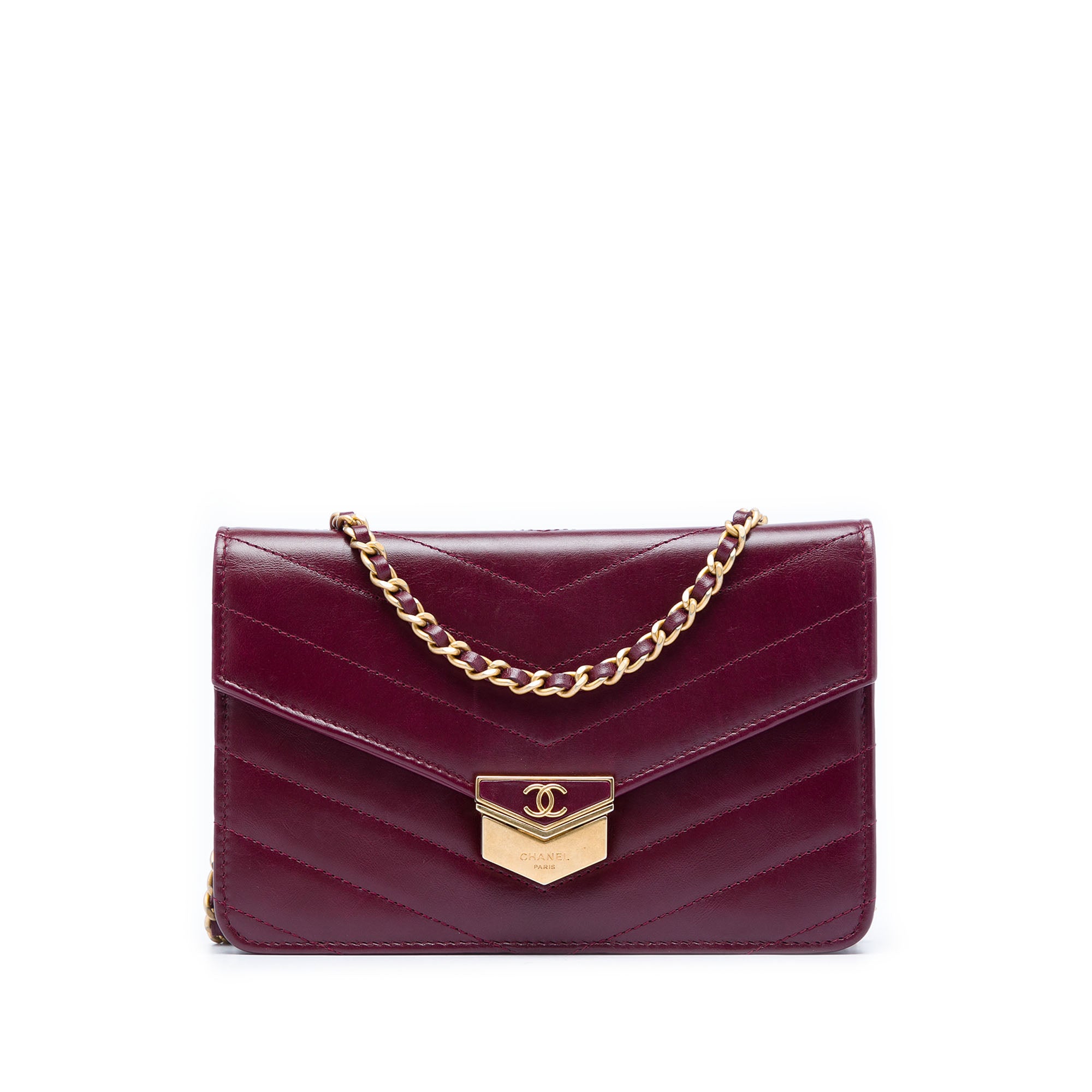 Chanel Chevron Calfskin Medal Wallet On Chain - image 1