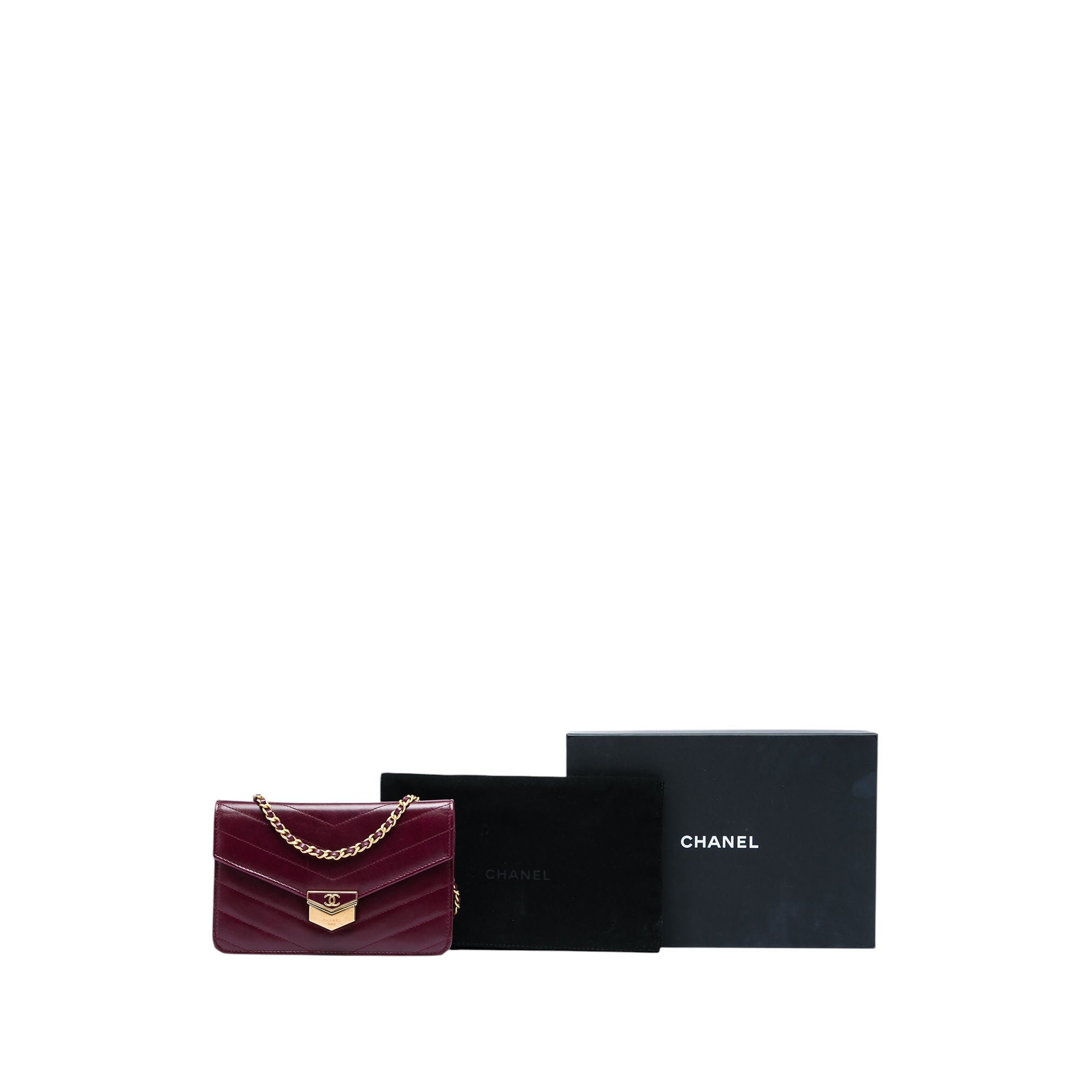 Chanel Chevron Calfskin Medal Wallet On Chain - image 8