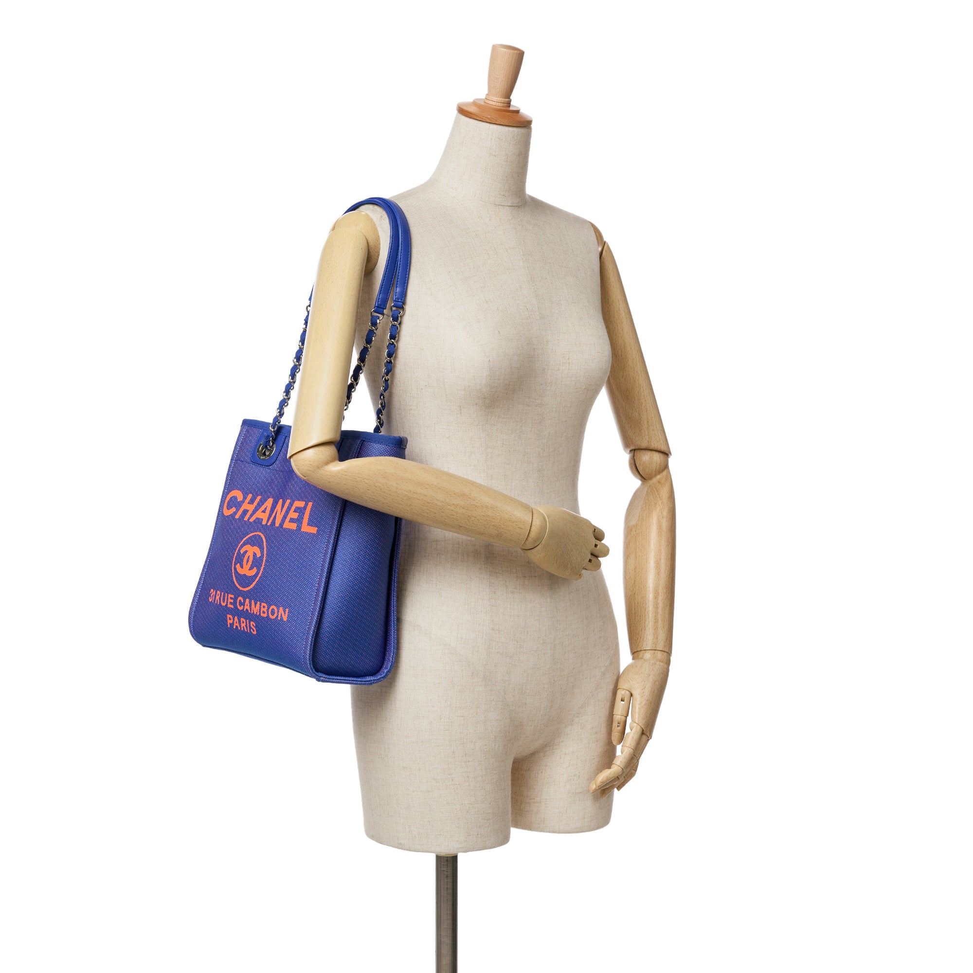 Chanel Mini Canvas Deauville Tote - image 8