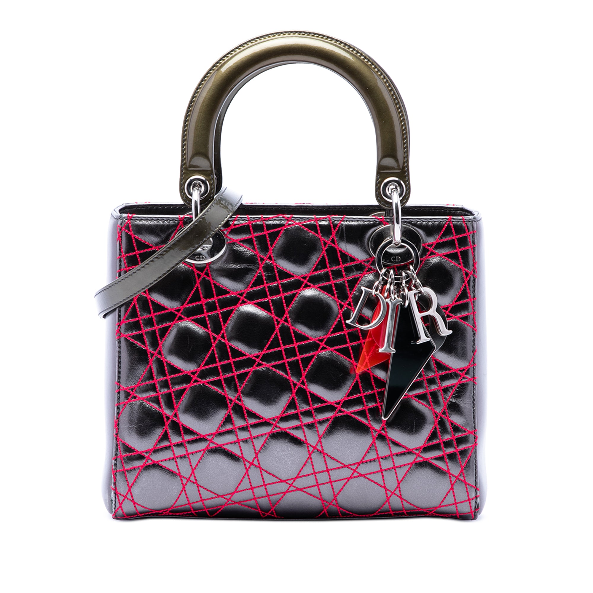 Dior Anselm Reyle Medium Metallic Lambskin Cannage Lady Dior - image 1