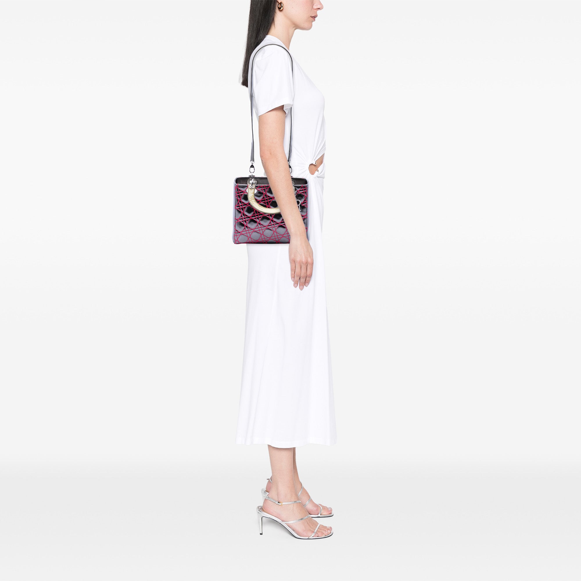 Dior Anselm Reyle Medium Metallic Lambskin Cannage Lady Dior - image 6