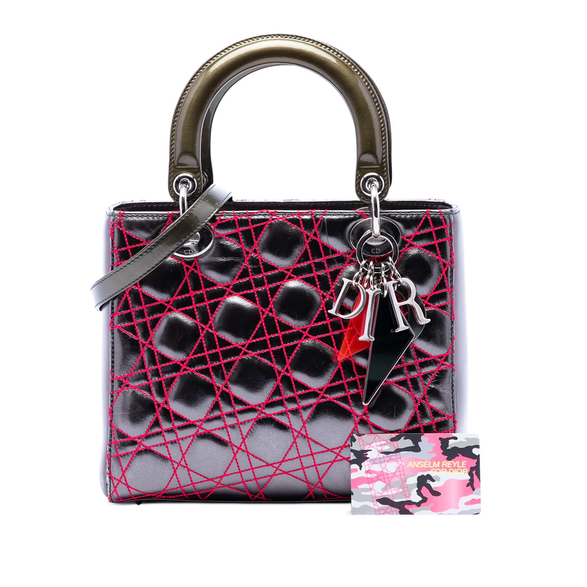 Dior Anselm Reyle Medium Metallic Lambskin Cannage Lady Dior - image 7