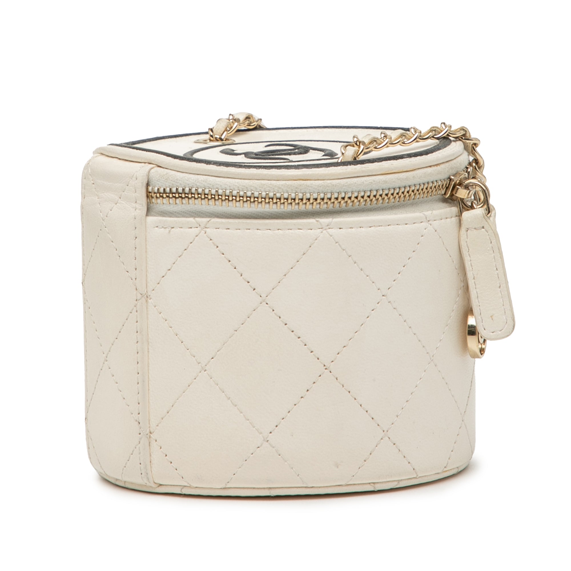 Chanel Quilted Lambskin Chain and Charm Vanity Case - image 2