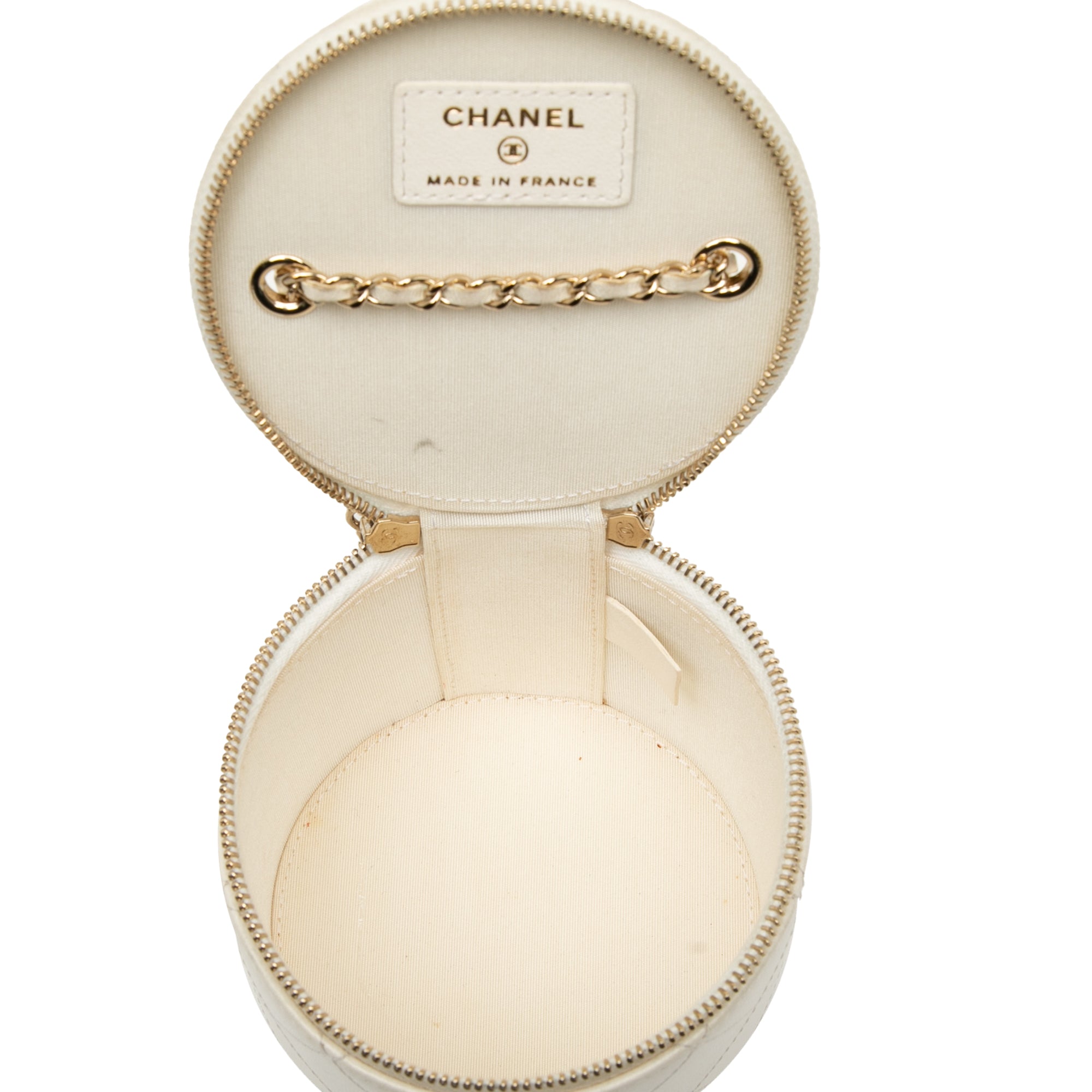 Chanel Quilted Lambskin Chain and Charm Vanity Case - image 4