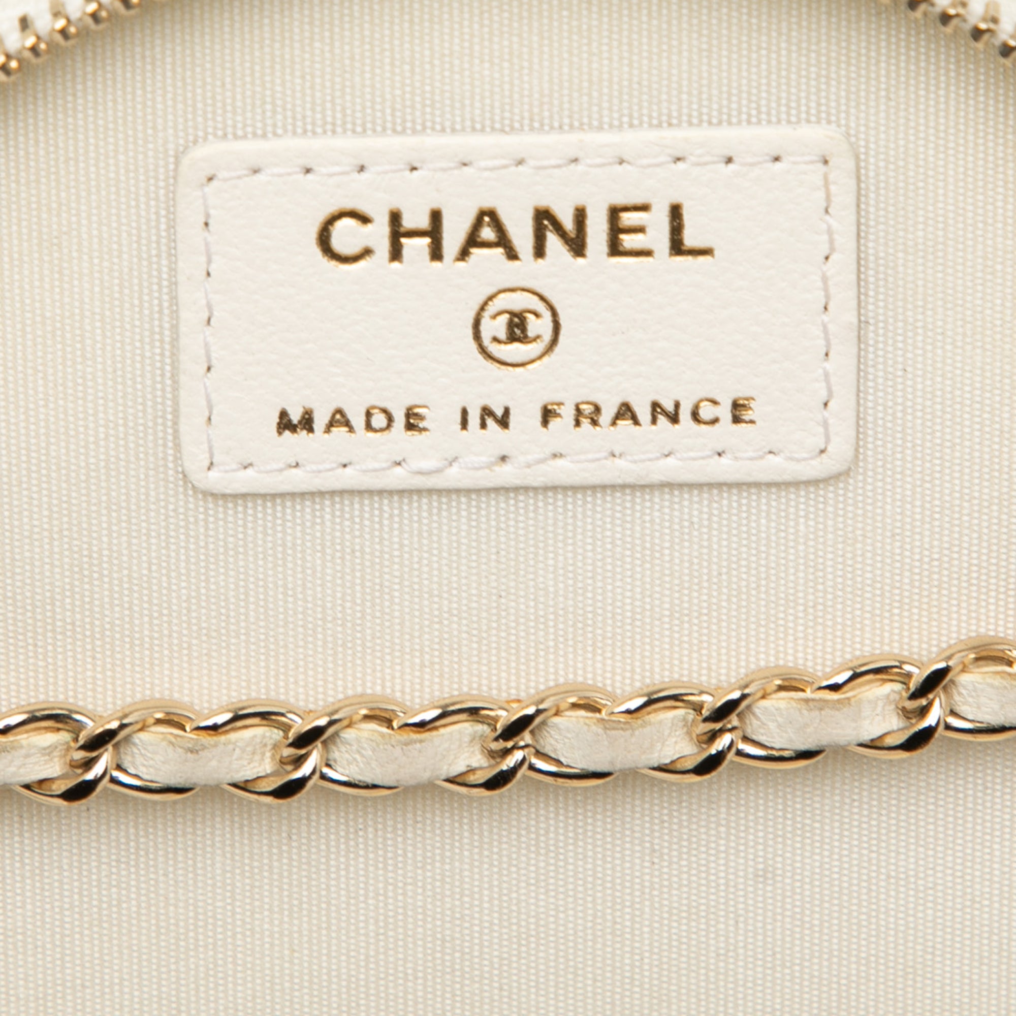Chanel Quilted Lambskin Chain and Charm Vanity Case - image 5
