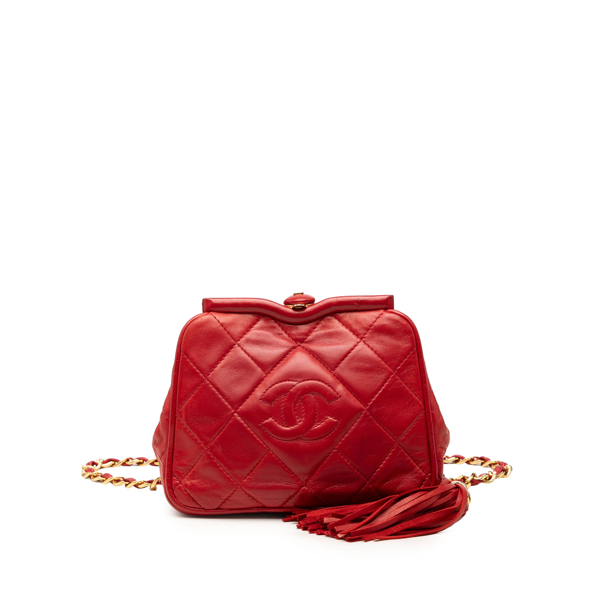 Chanel CC Quilted Lambskin Frame Belt Bag - image 1