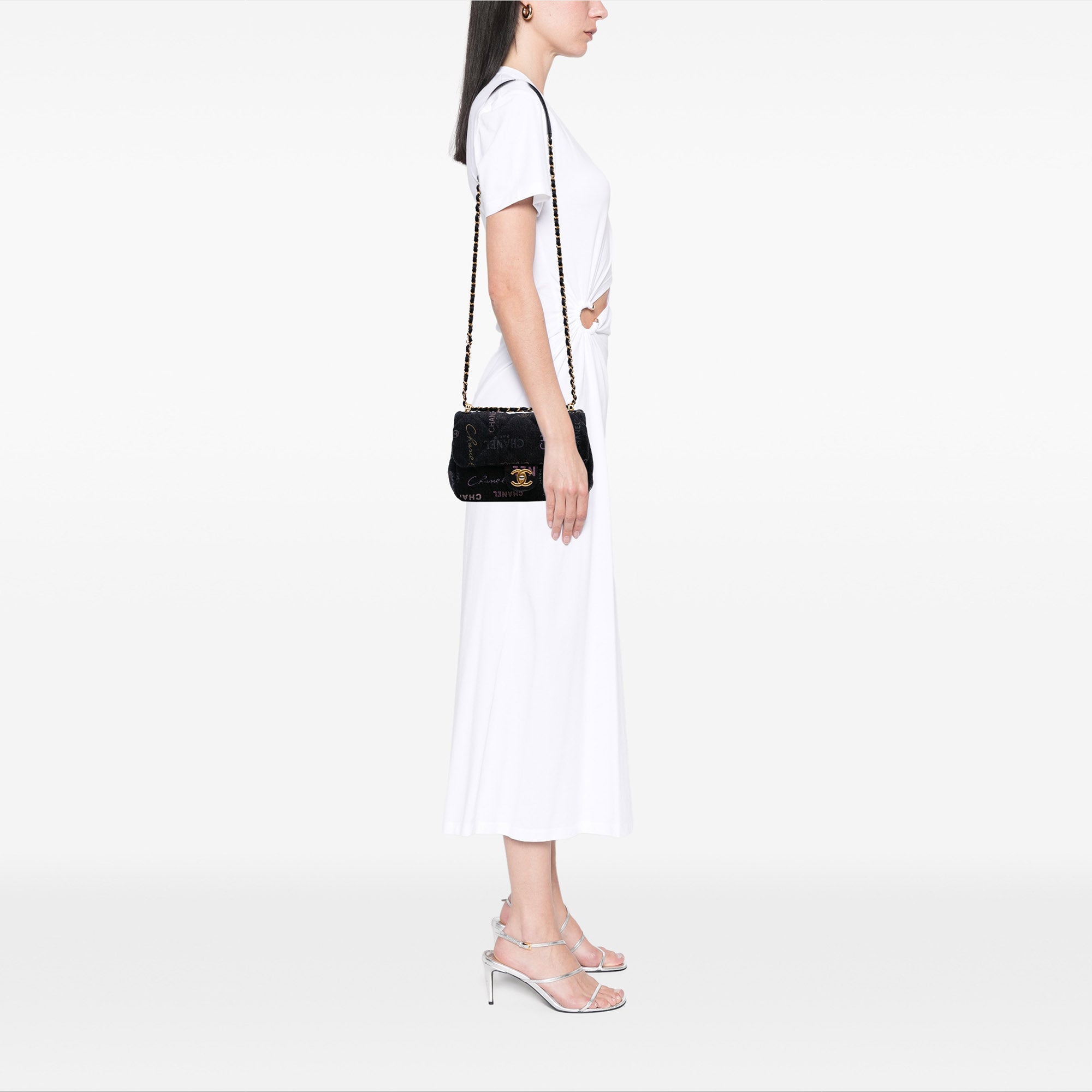 Chanel Mini Rectangular Quilted Denim Mood Flap - image 11