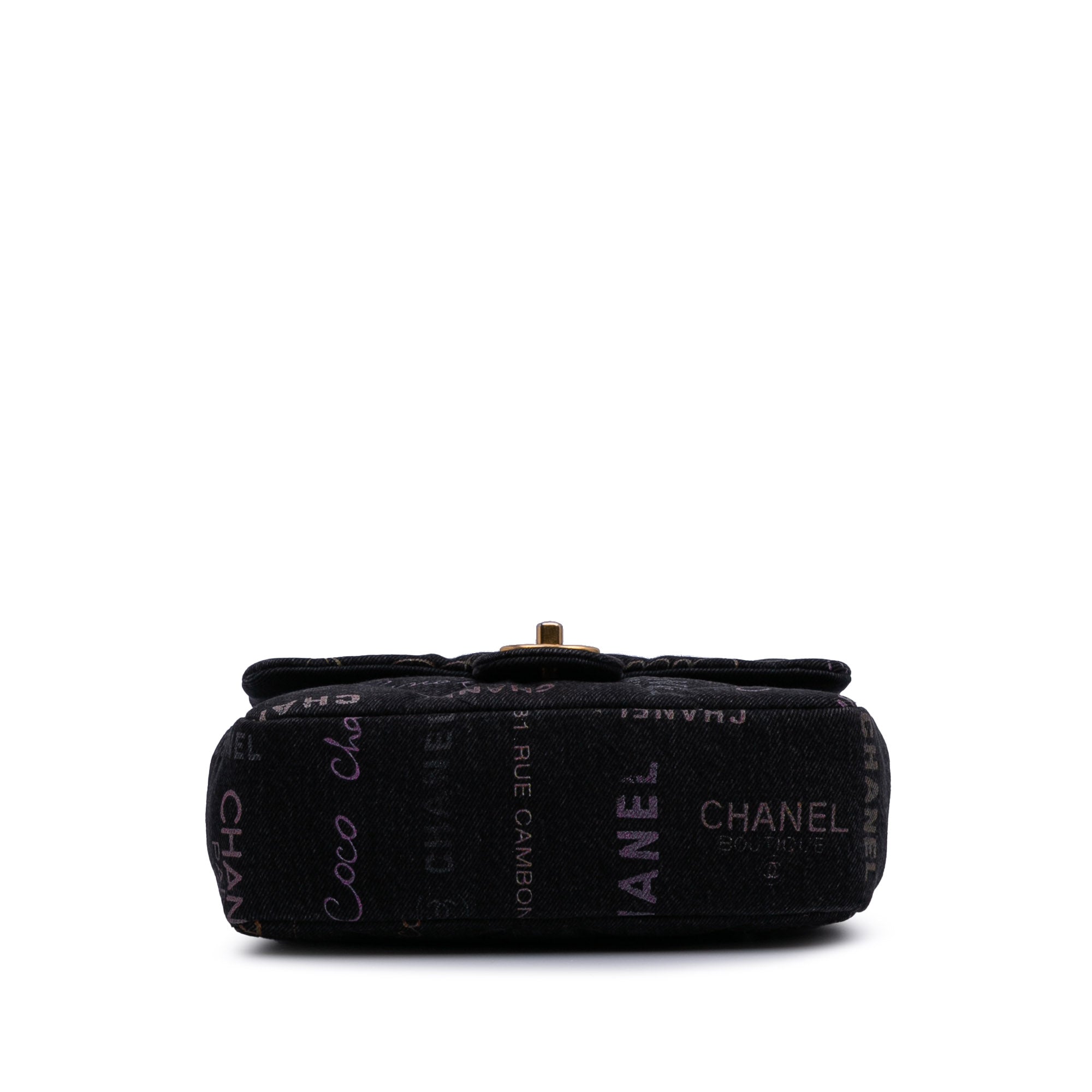 Chanel Mini Rectangular Quilted Denim Mood Flap - image 3