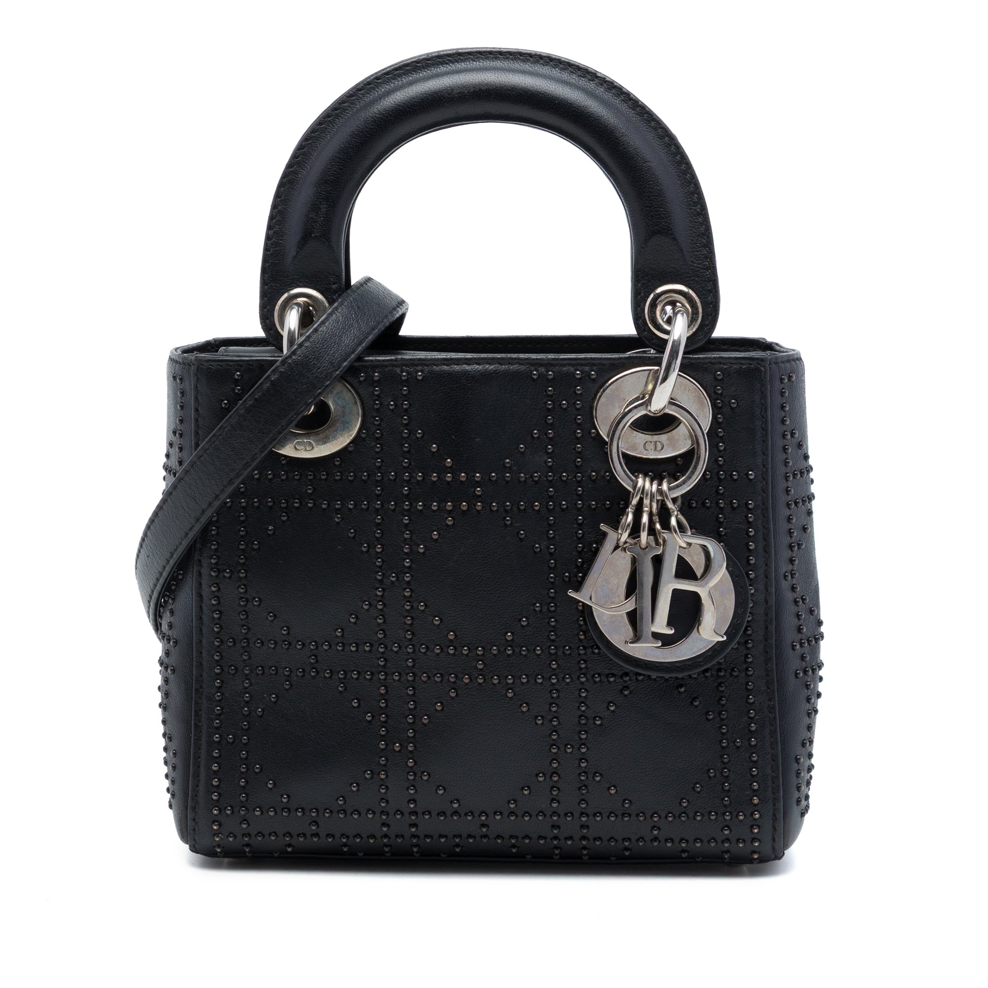 Dior Mini Calfskin Cannage Studded Lady Dior - image 1