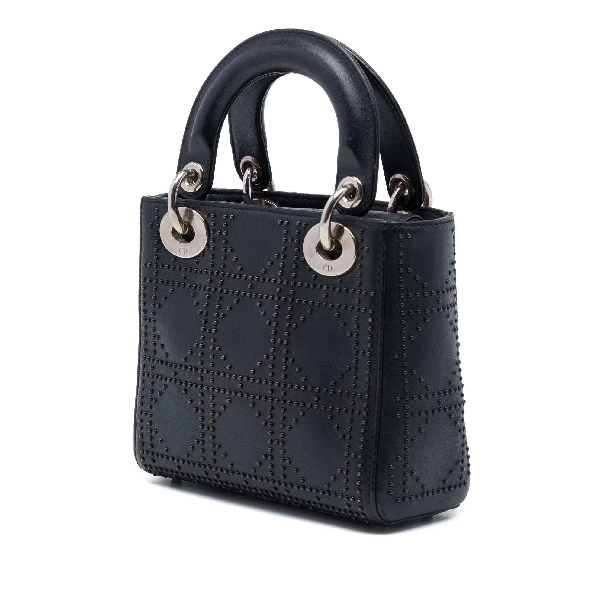 Dior Mini Calfskin Cannage Studded Lady Dior - image 2