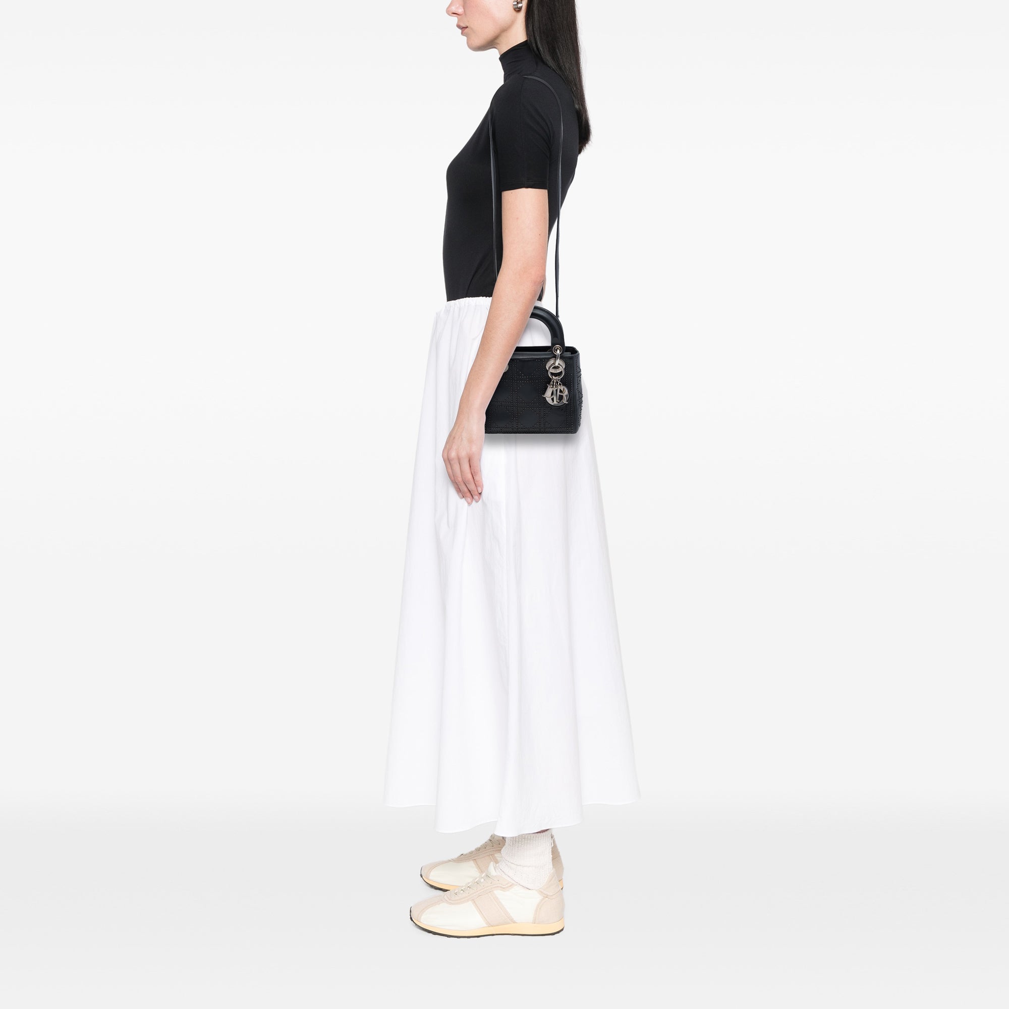 Dior Mini Calfskin Cannage Studded Lady Dior - image 6